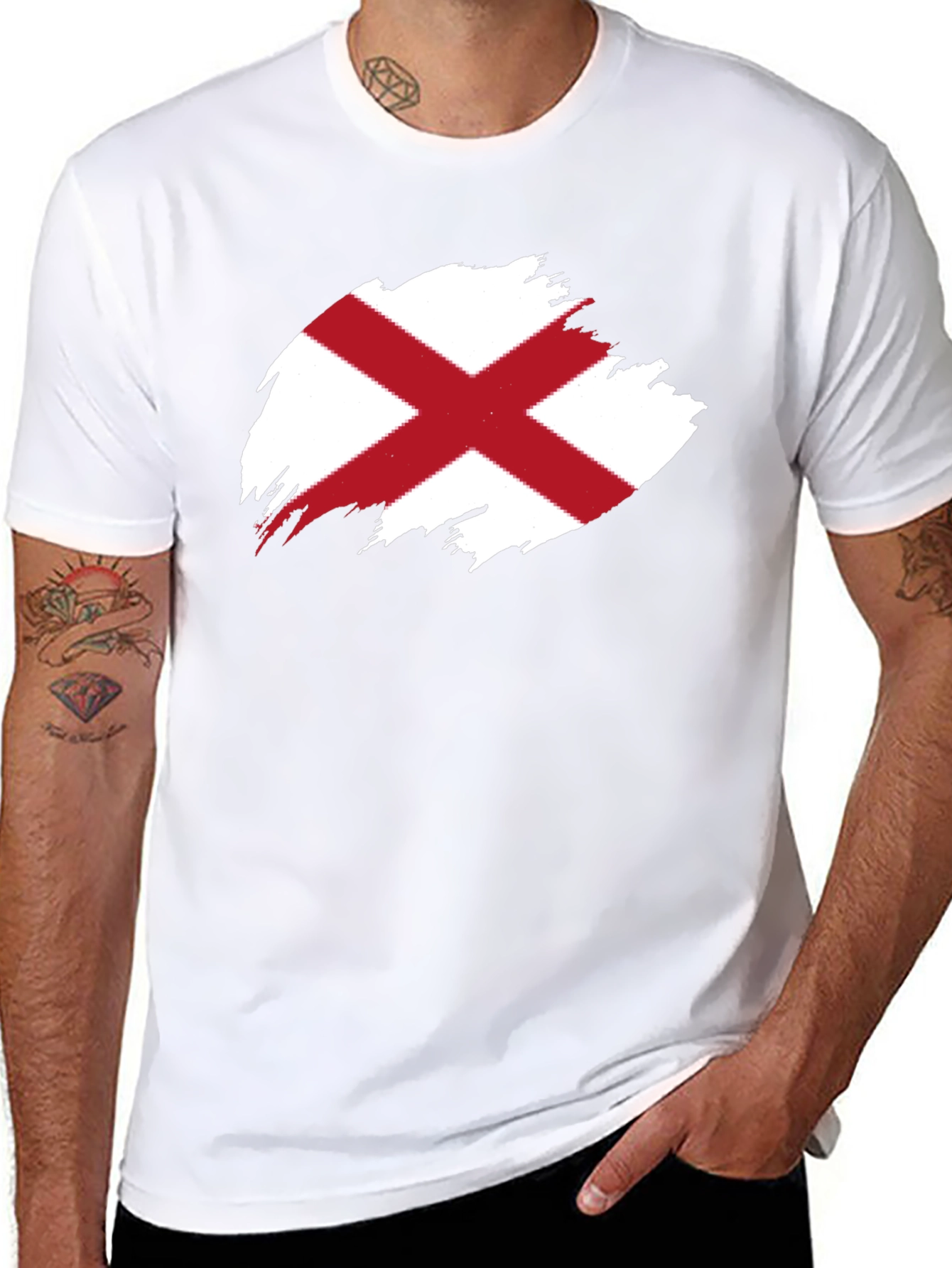 Alabama Flag Graphic T-Shirt - Black Cotton Tee