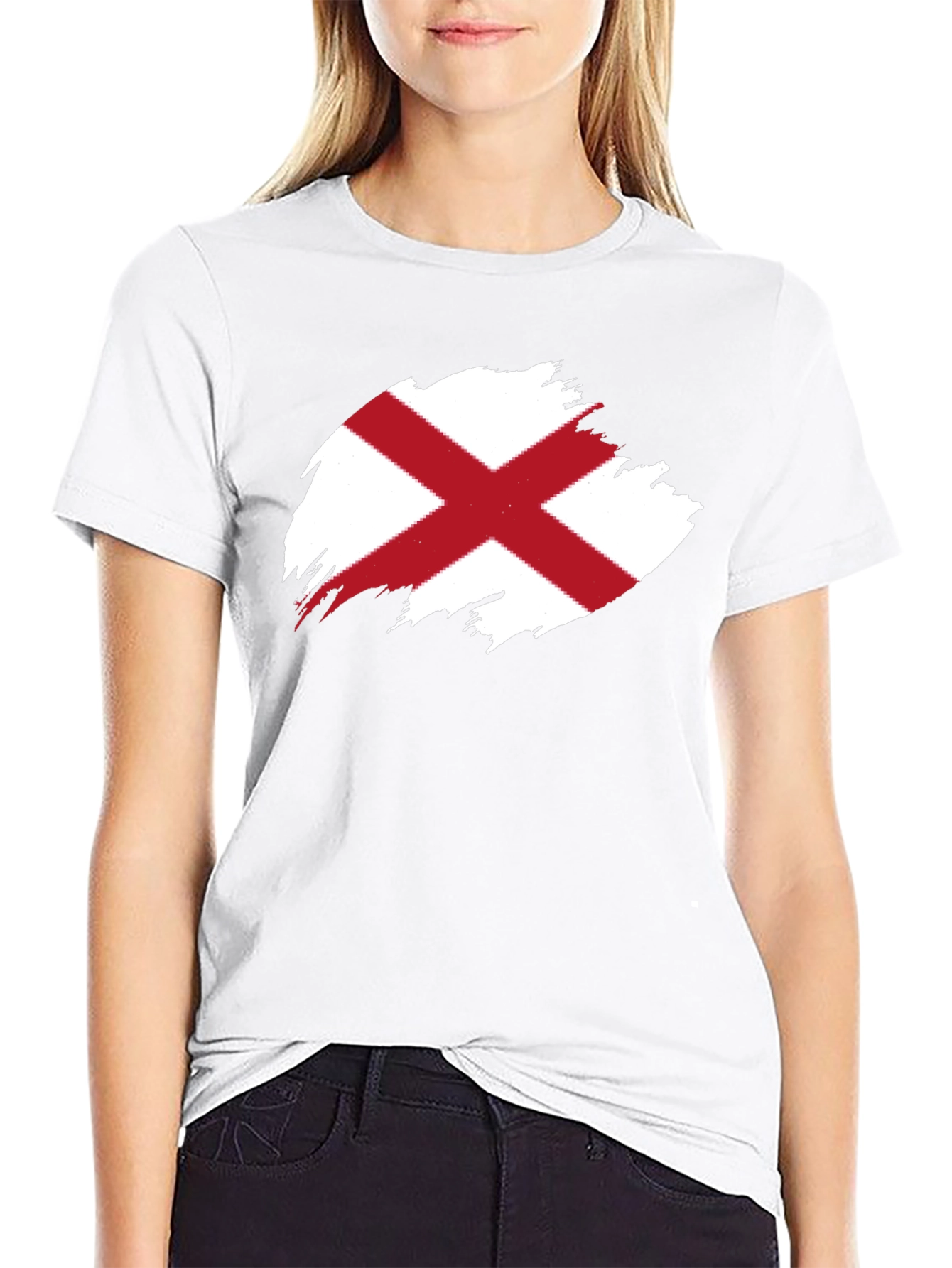 Alabama Flag Graphic T-Shirt - Black Cotton Tee