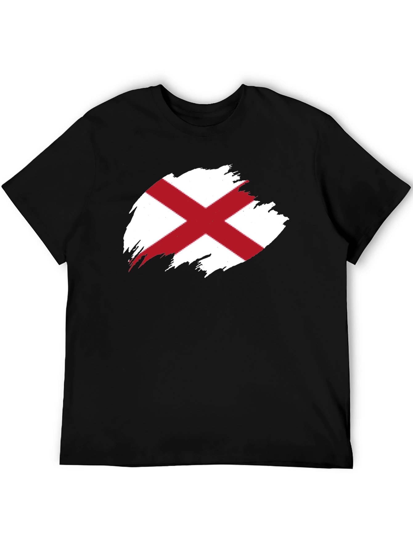 Alabama Flag Graphic T-Shirt - Black Cotton Tee