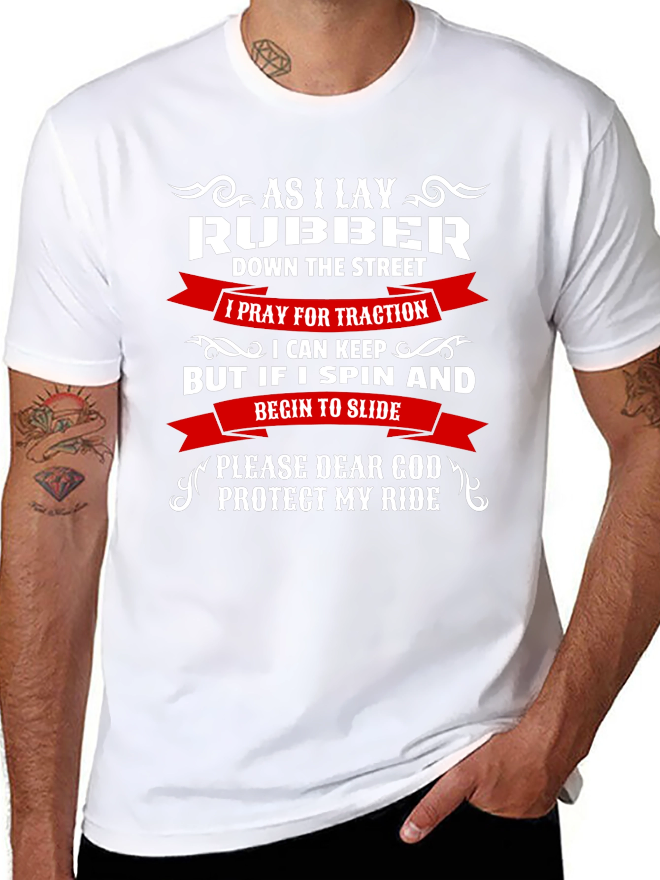As I Lay Rubber T-Shirt - Protect My Ride