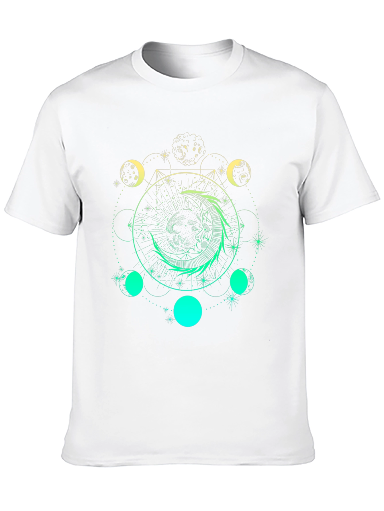 Celestial Moon Phase Graphic T-Shirt