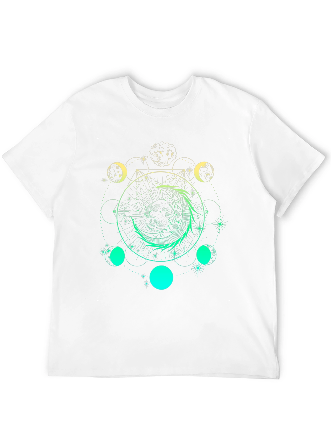 Celestial Moon Phase Graphic T-Shirt
