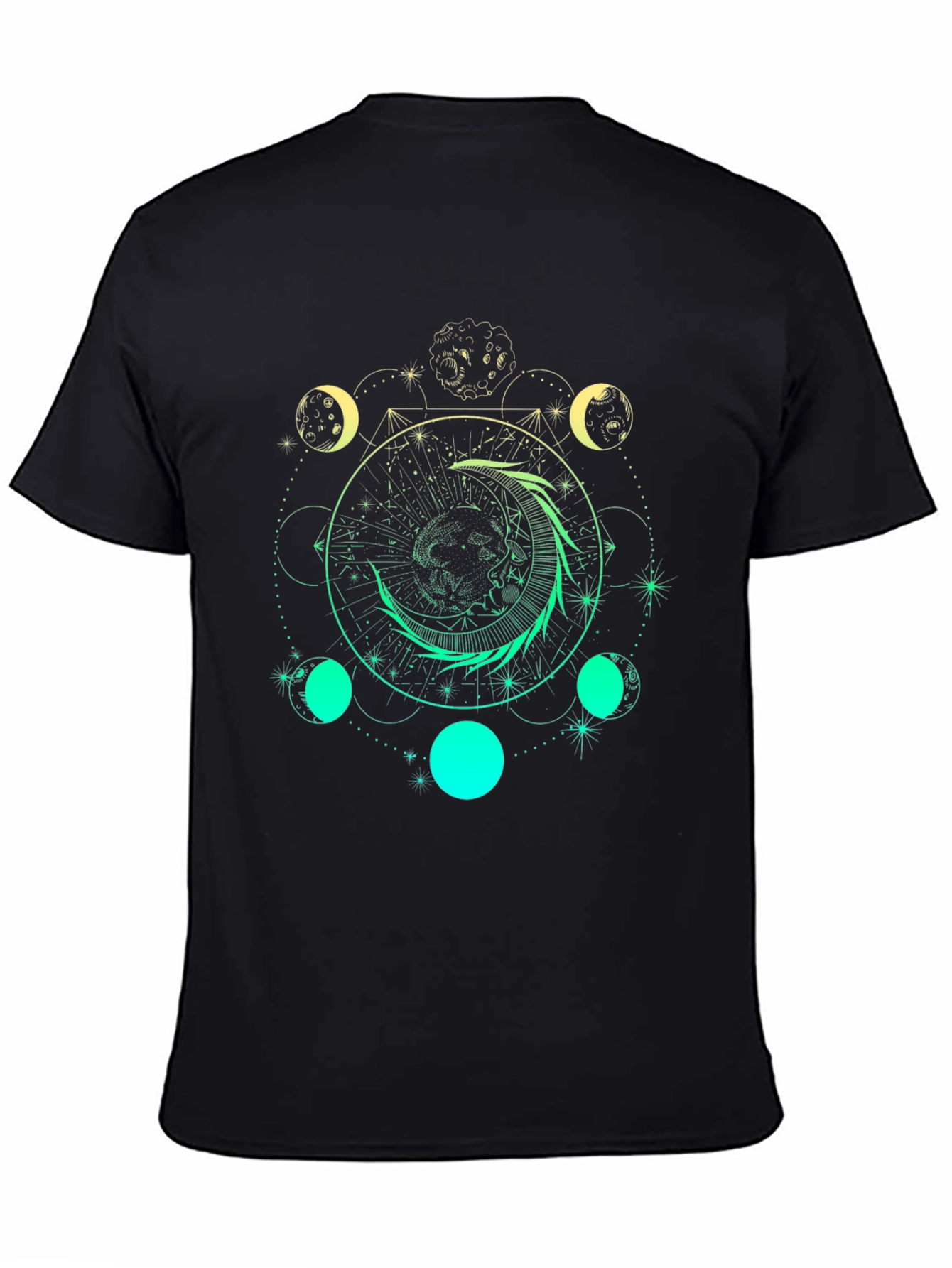 Celestial Moon Phase Graphic T-Shirt