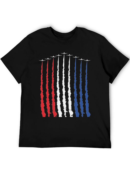 Patriotic Jet Stream T-Shirt - Red White & Blue