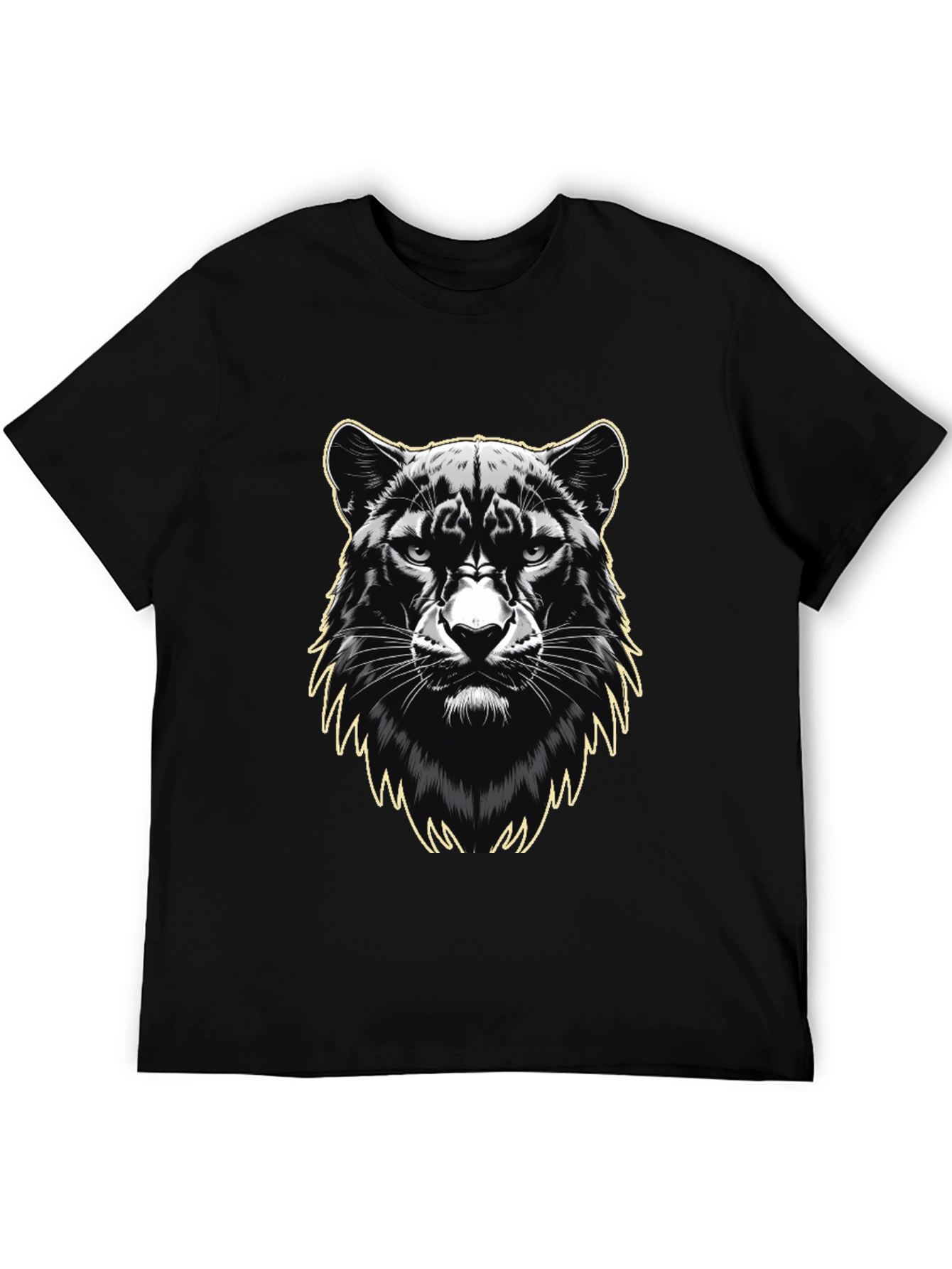 Black Panther Graphic Print Mens T-Shirt