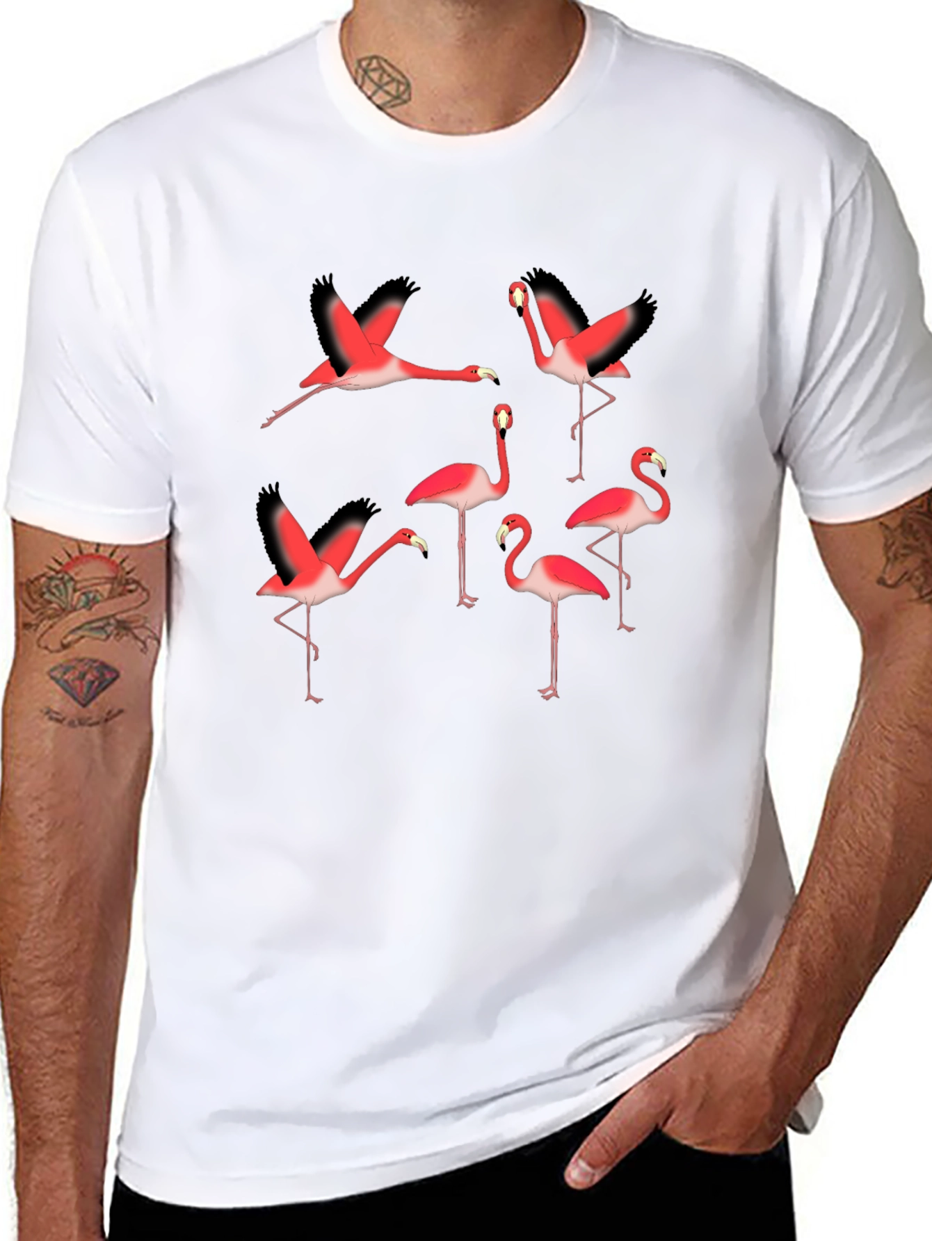 Flamingo Graphic Tee - Stylish Casual Wear