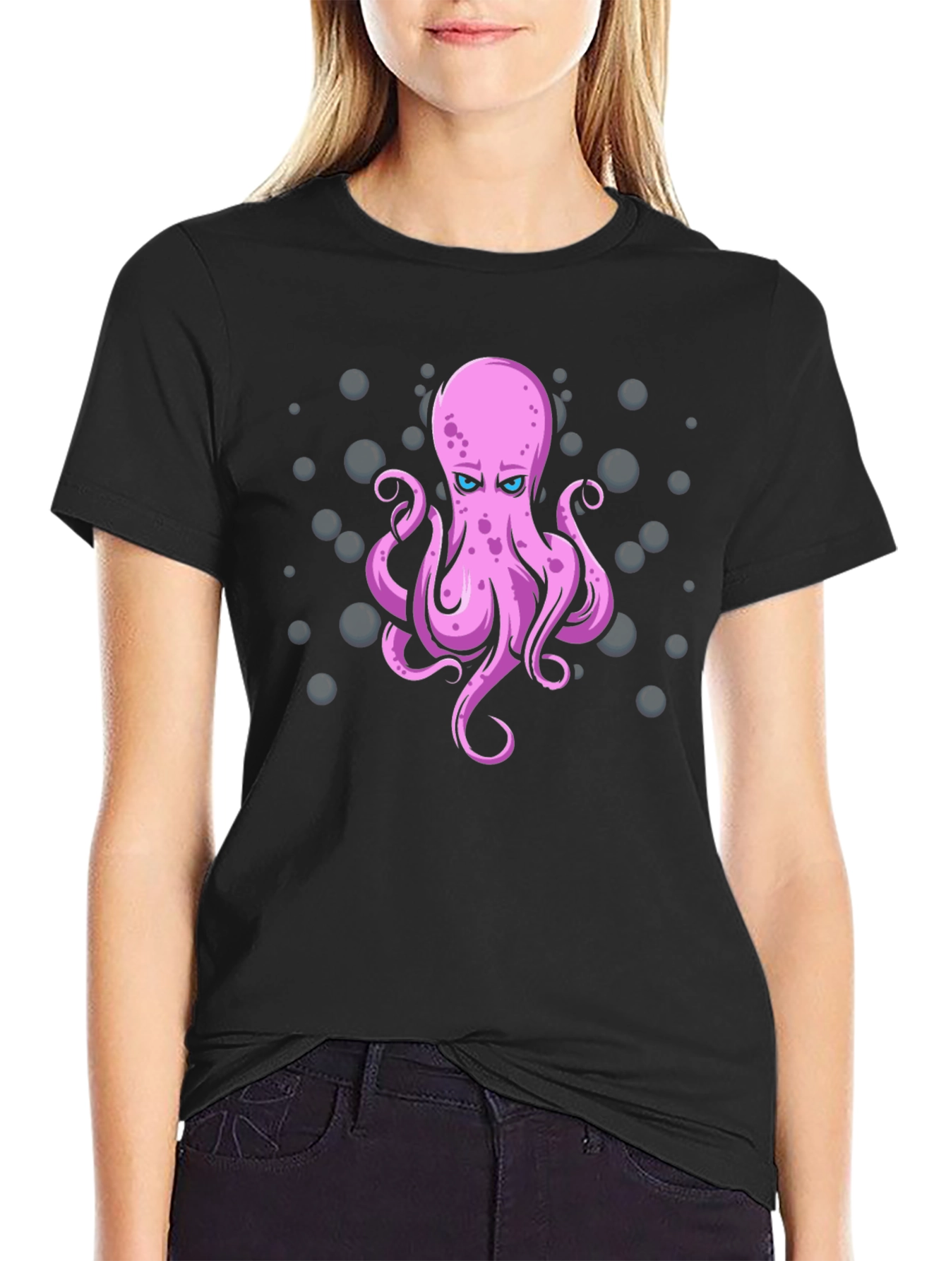Octopus Graphic T-Shirt - Mens Black Tee