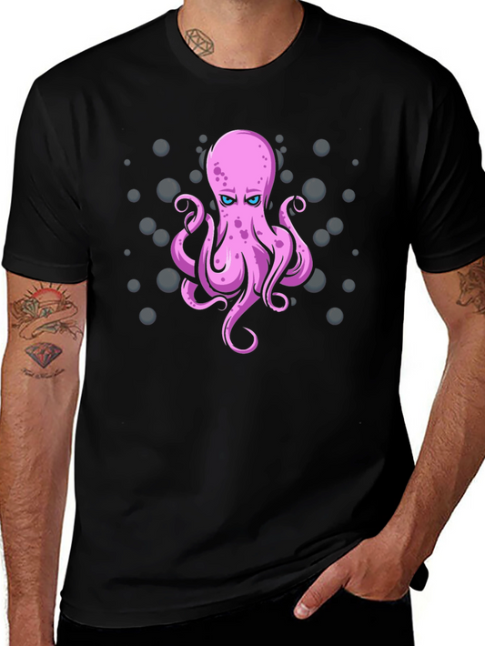 Octopus Graphic T-Shirt - Mens Black Tee