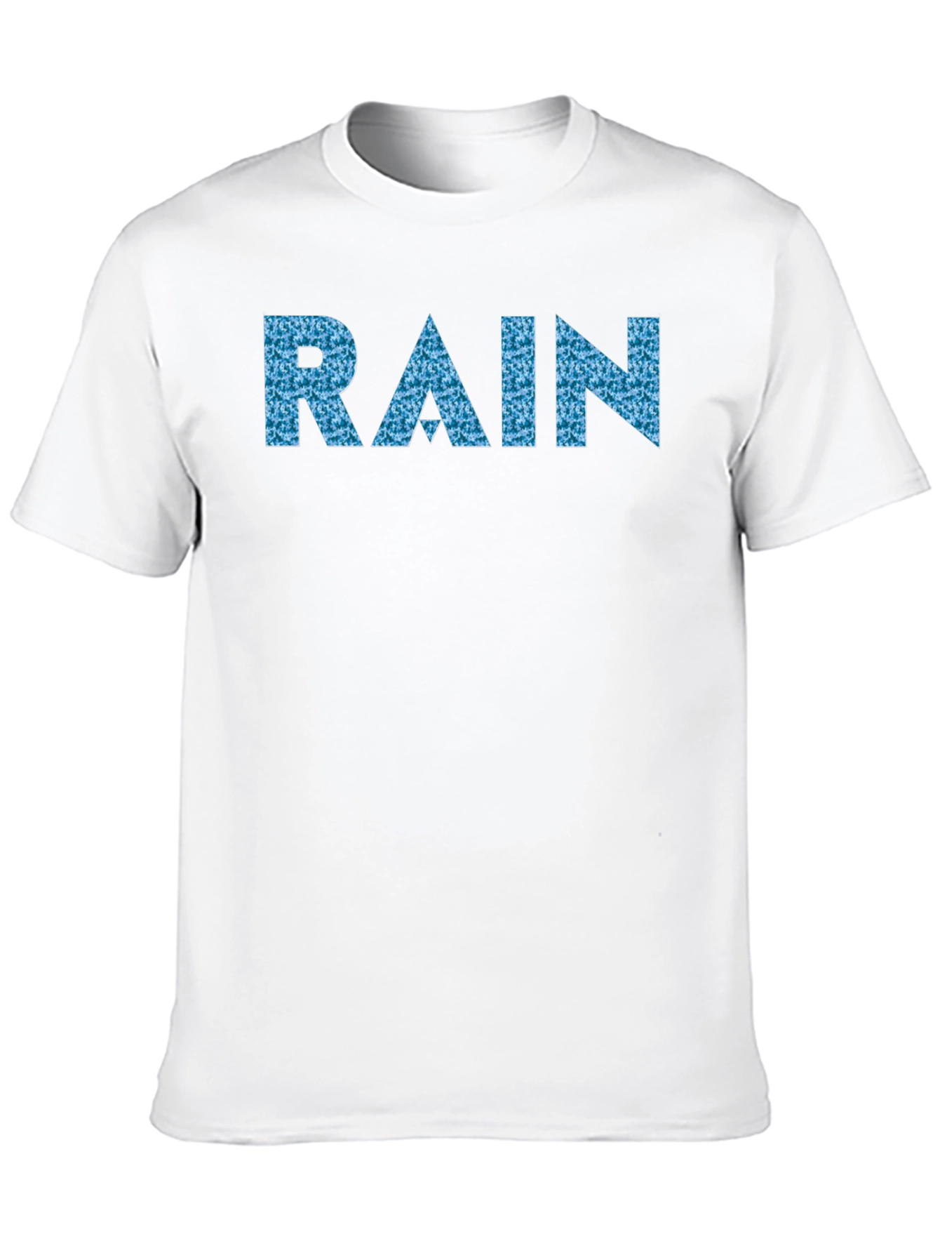 Rain Pattern Graphic Black T-Shirt