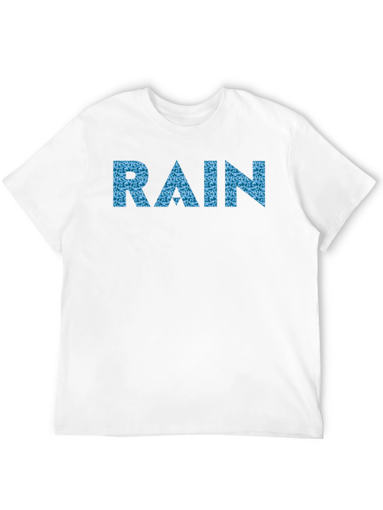 Rain Pattern Graphic Black T-Shirt