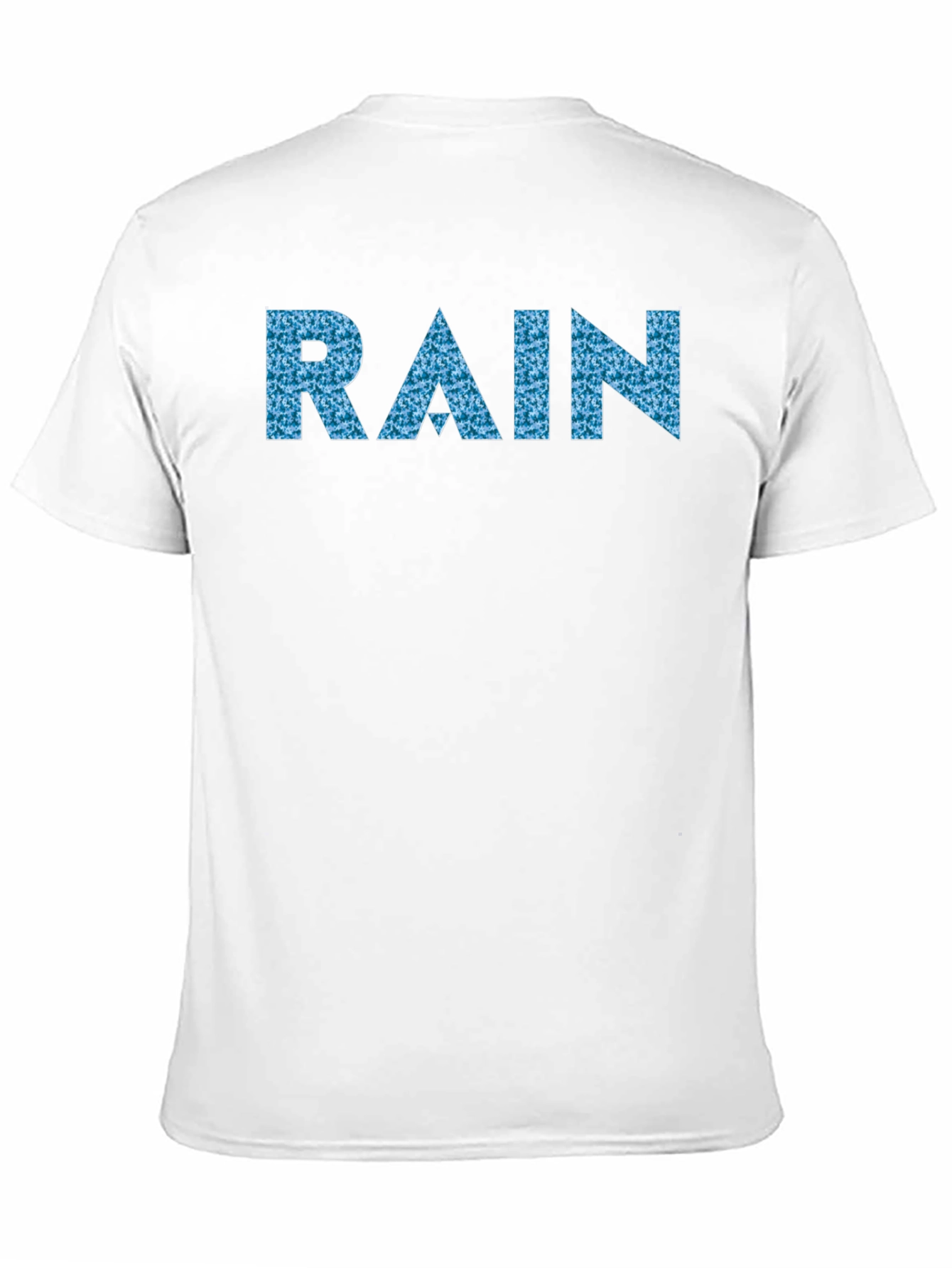 Rain Pattern Graphic Black T-Shirt