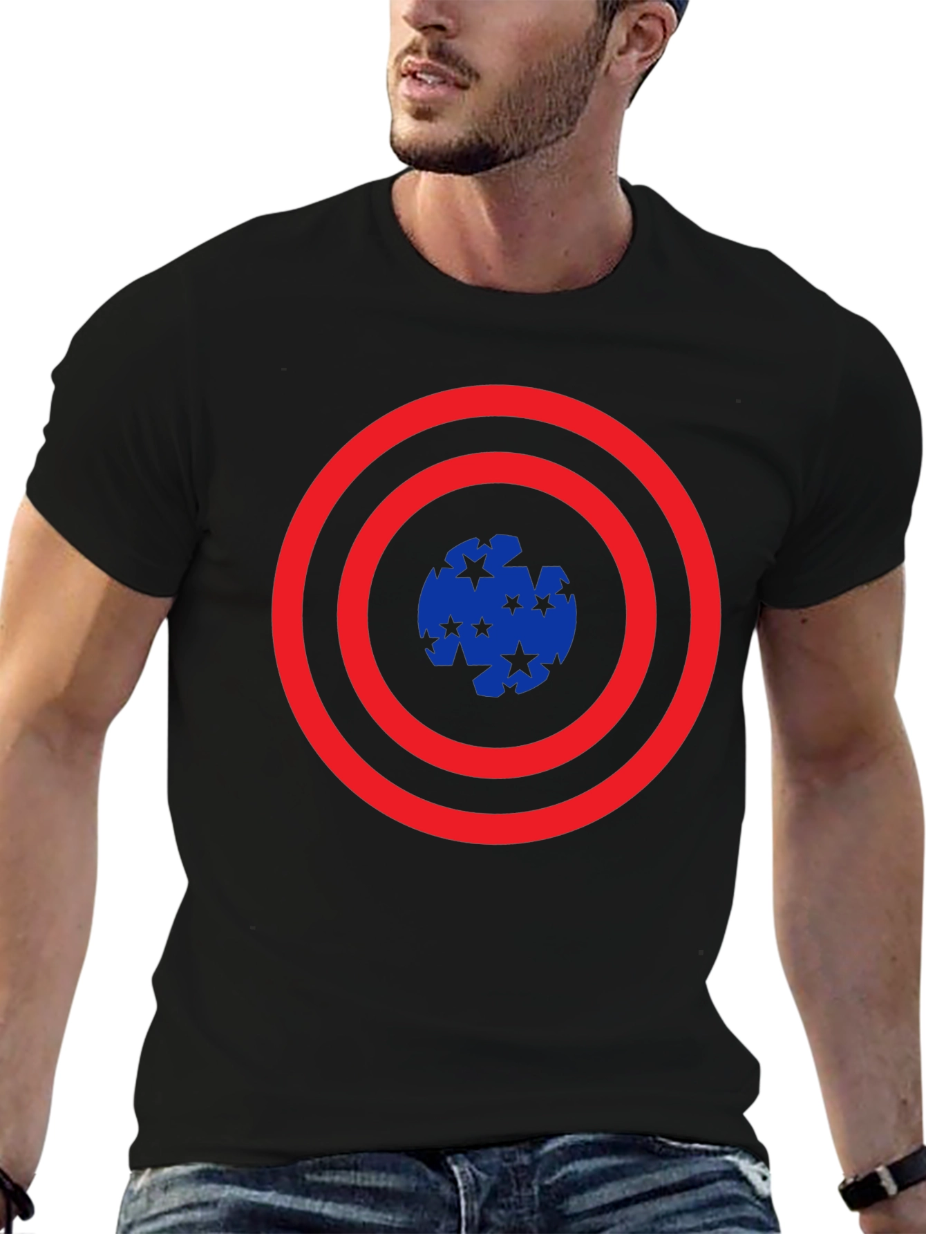 Patriotic Target T-Shirt: Stars & Stripes Style