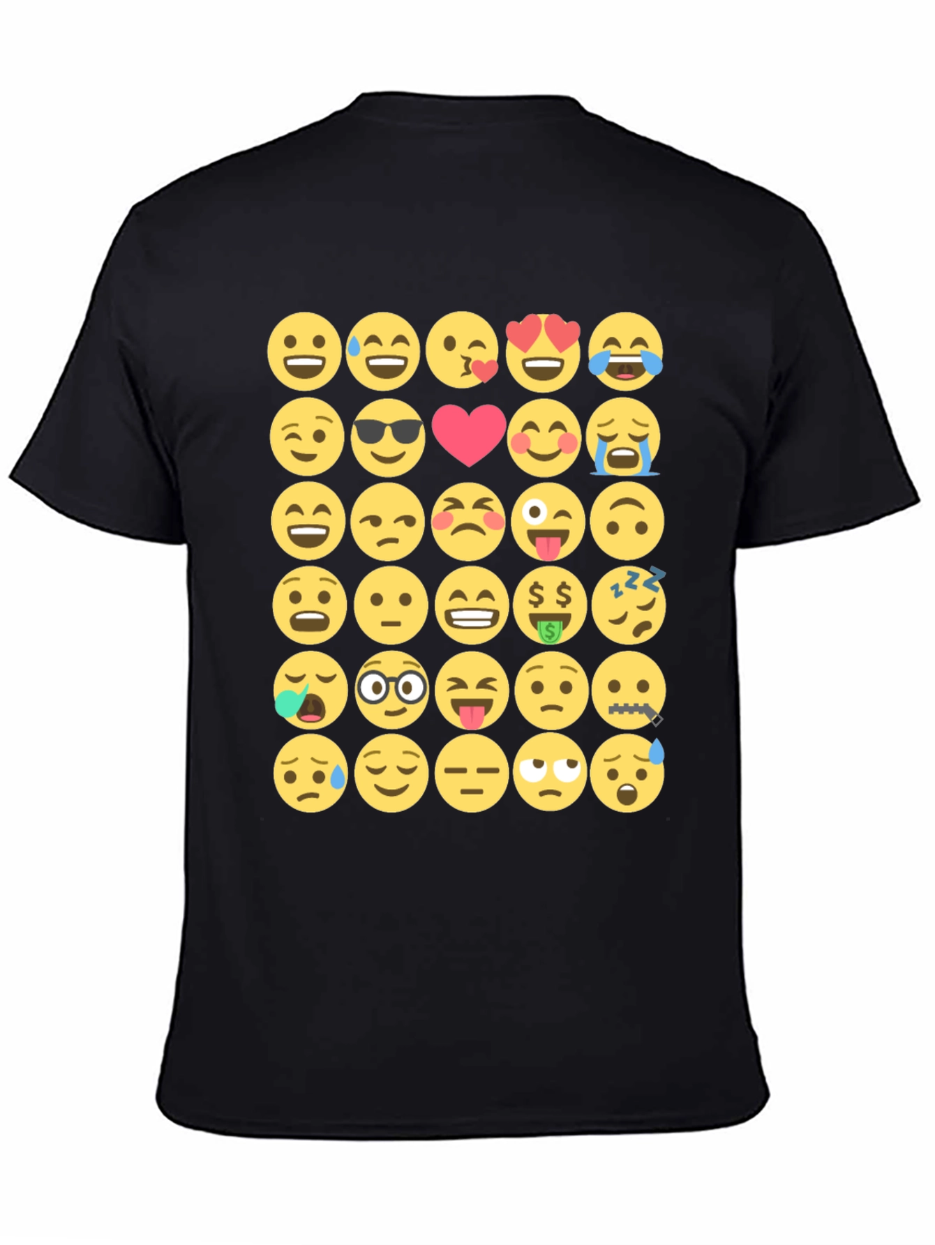 Emoji Mania Black T-Shirt