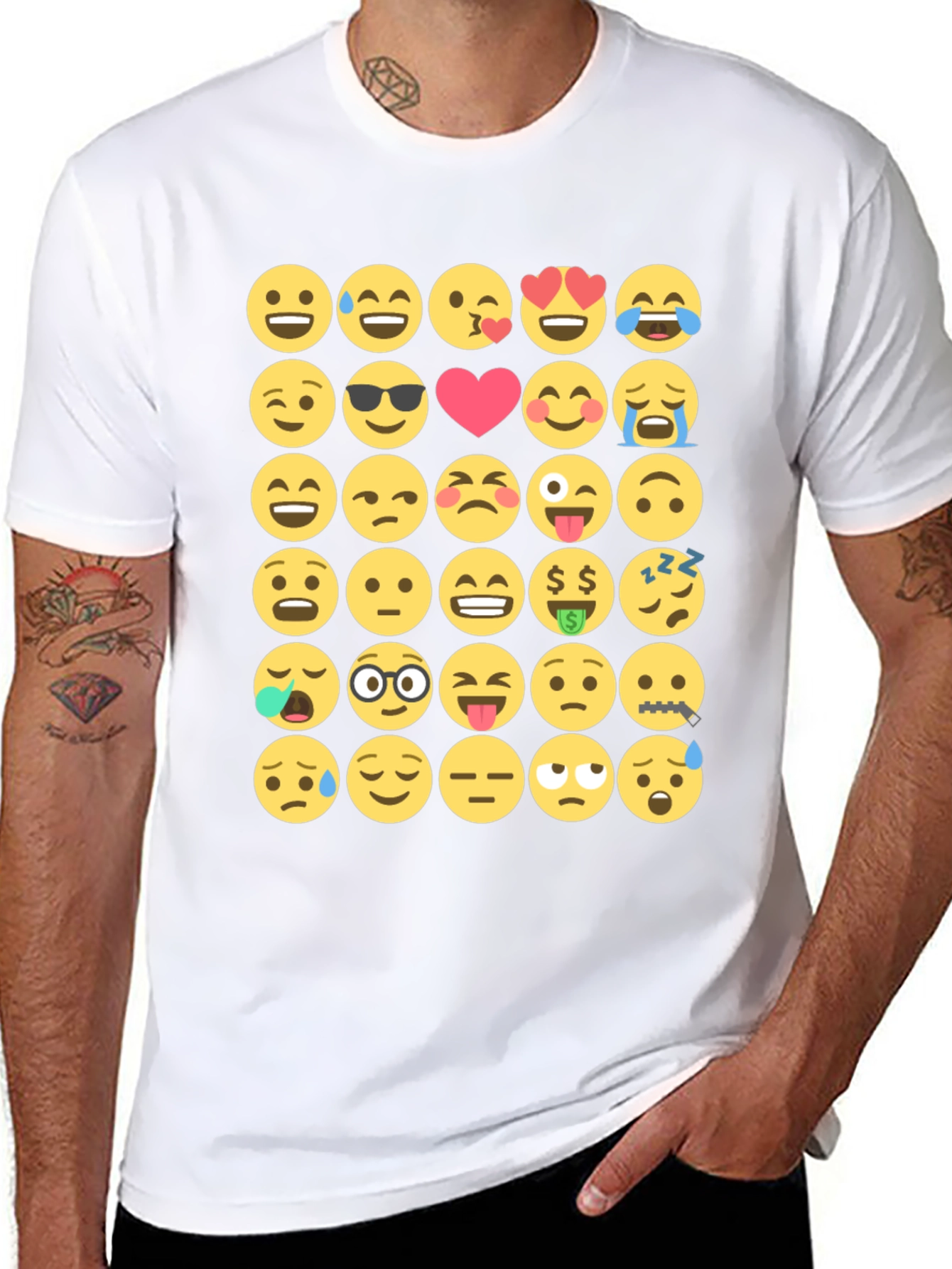 Emoji Mania Black T-Shirt