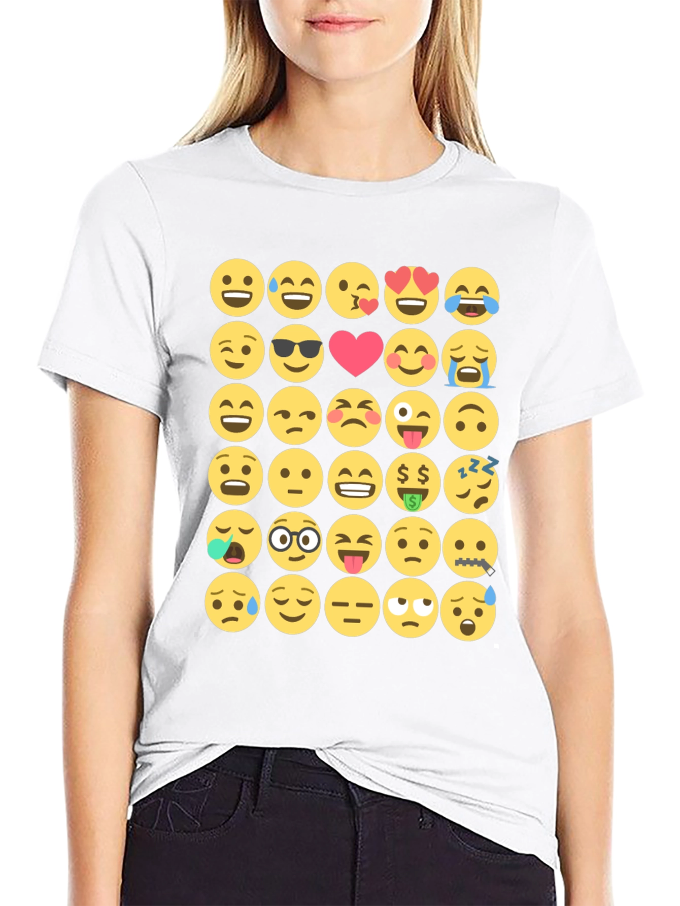 Emoji Mania Black T-Shirt