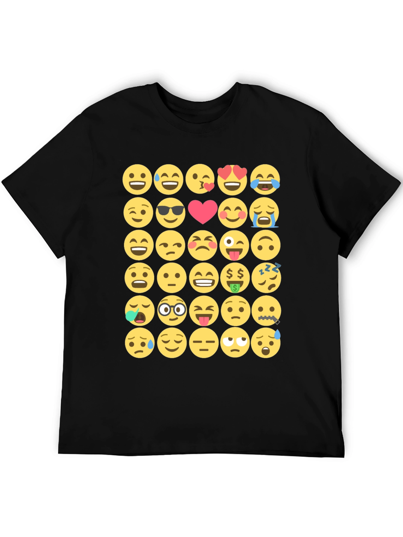 Emoji Mania Black T-Shirt