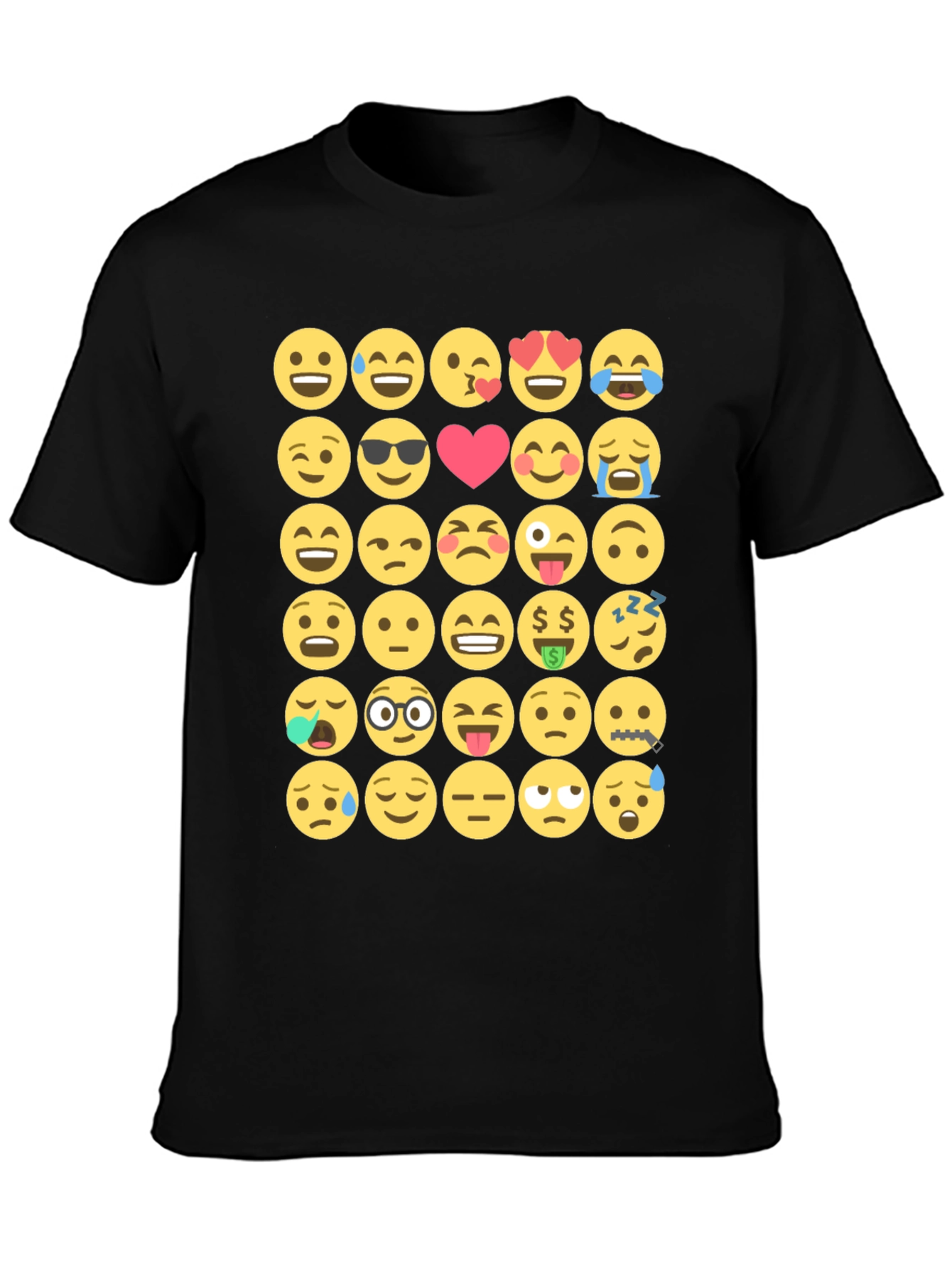 Emoji Mania Black T-Shirt