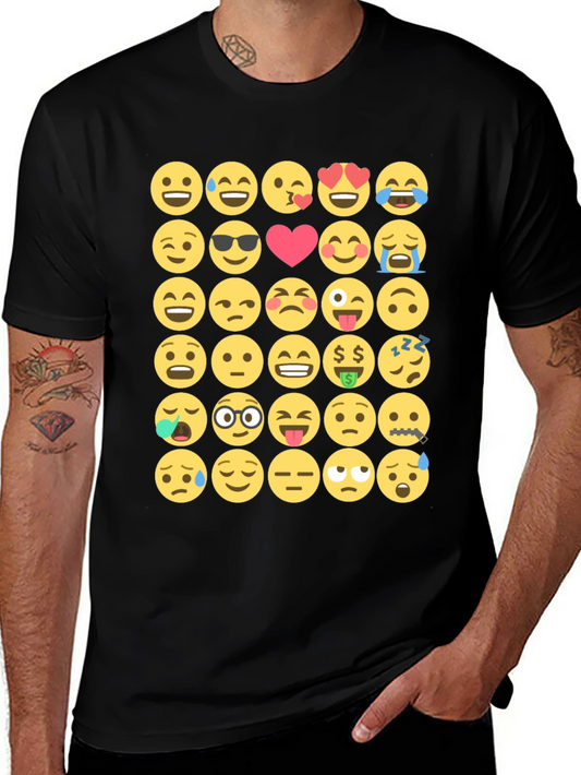 Emoji Mania Black T-Shirt