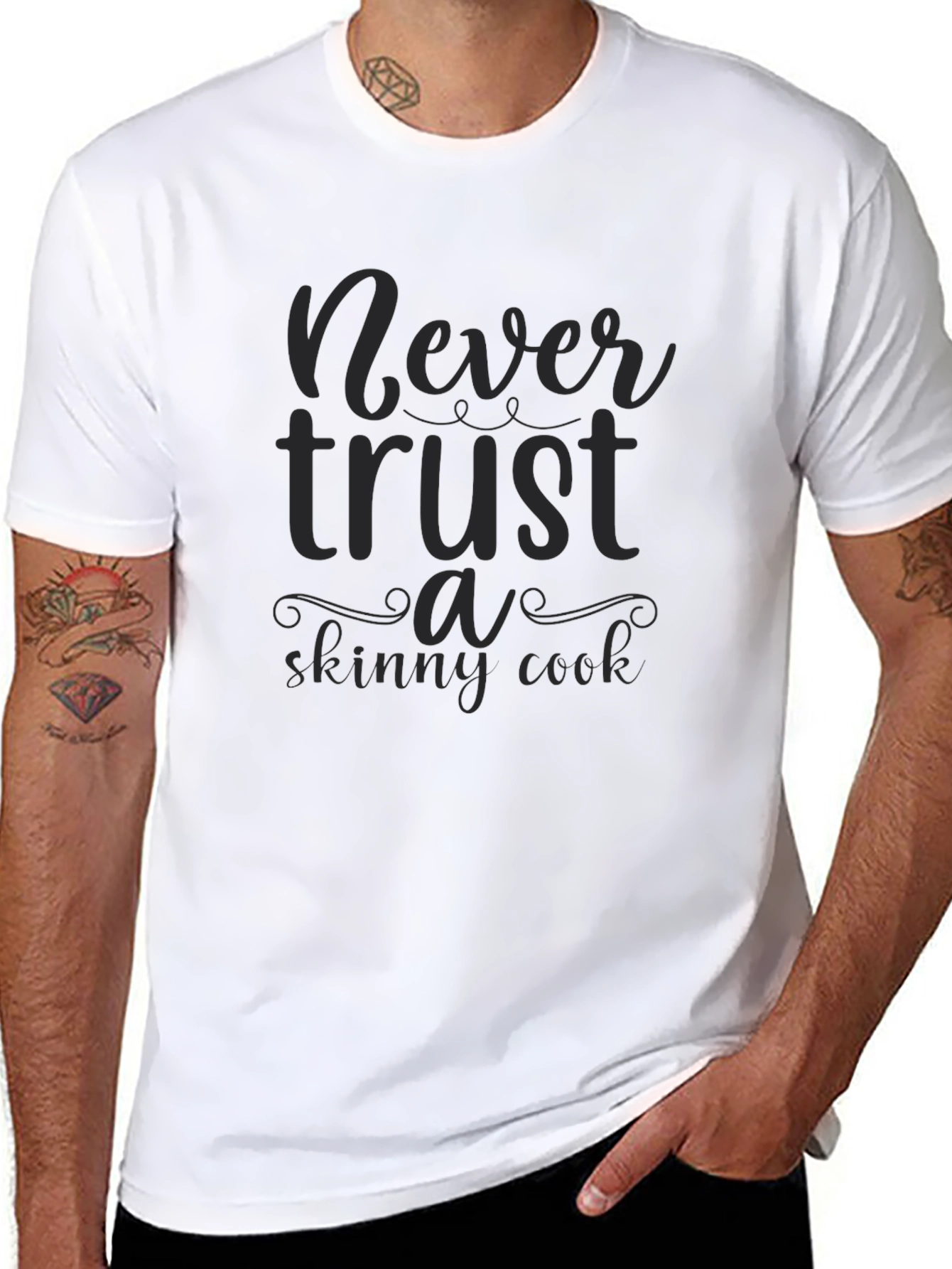 Never Trust a Skinny Cook Graphic Tee