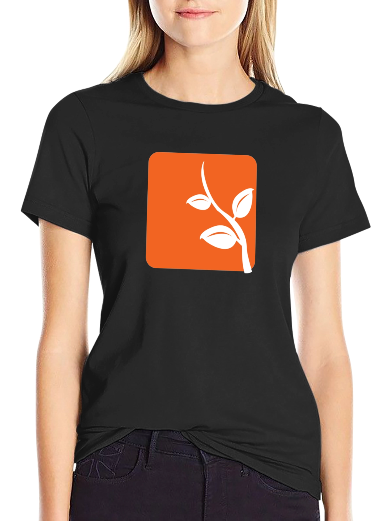 Modern Orange Branch Tee