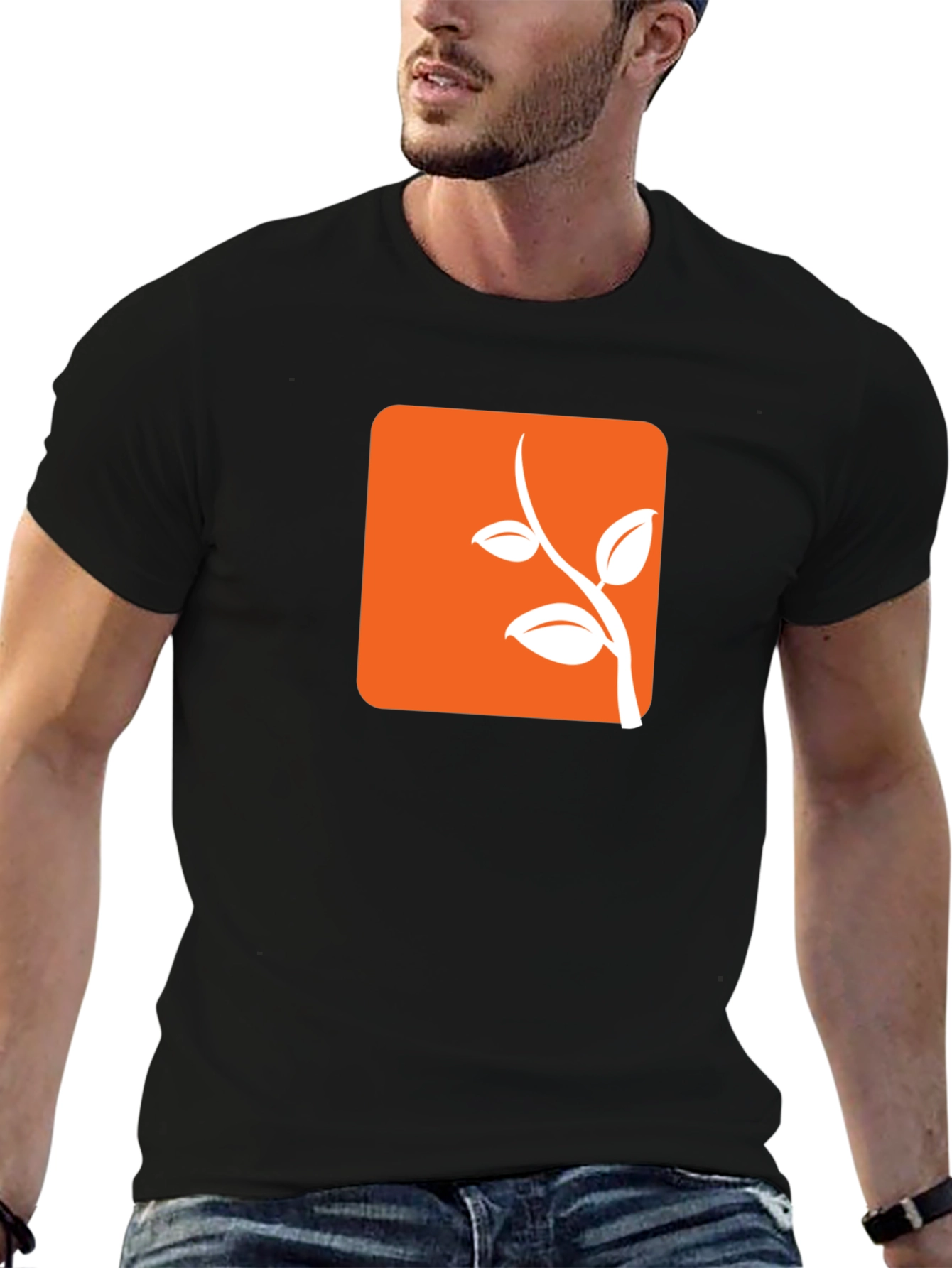Modern Orange Branch Tee