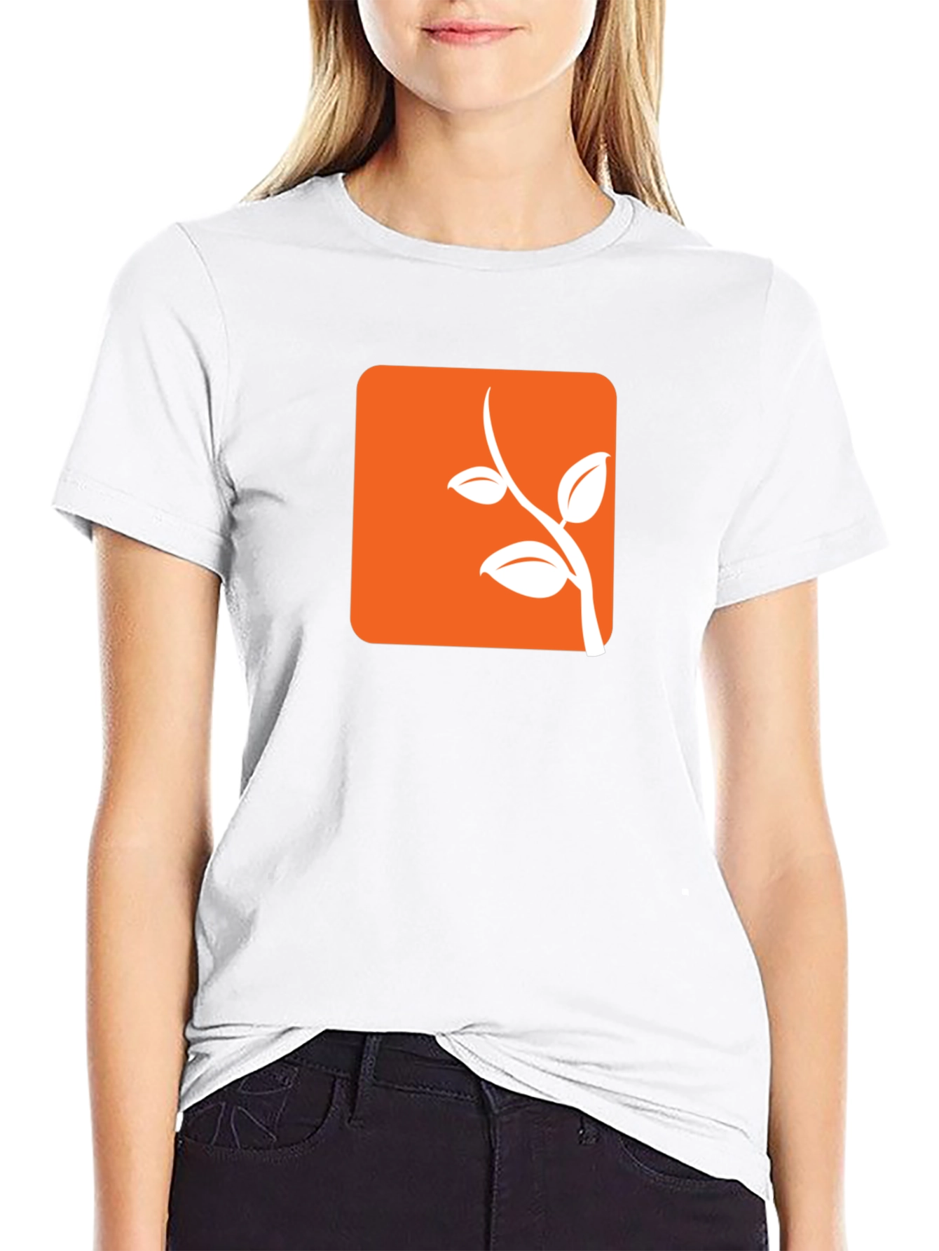 Modern Orange Branch Tee