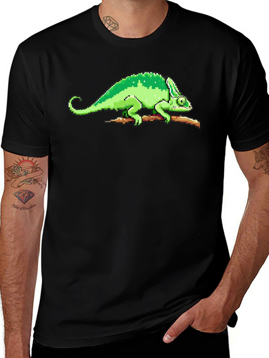 Pixel Chameleon T-Shirt - Cool Graphic Tee