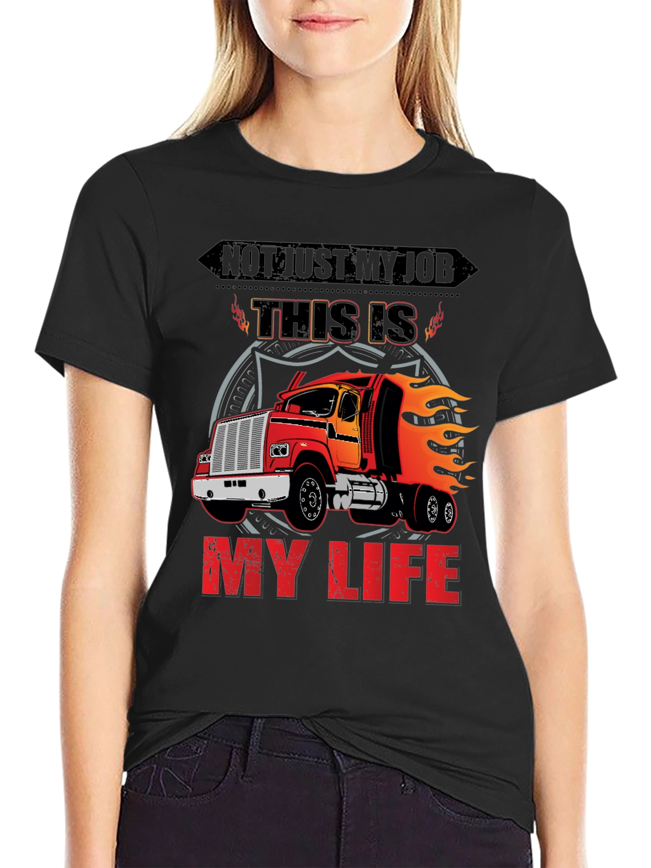 Truckers Life T-Shirt - This Is My Life Design