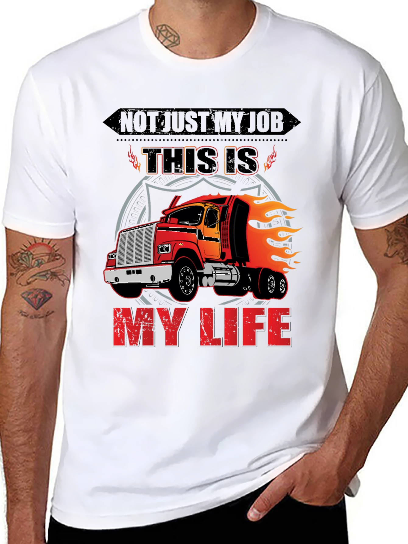 Truckers Life T-Shirt - This Is My Life Design