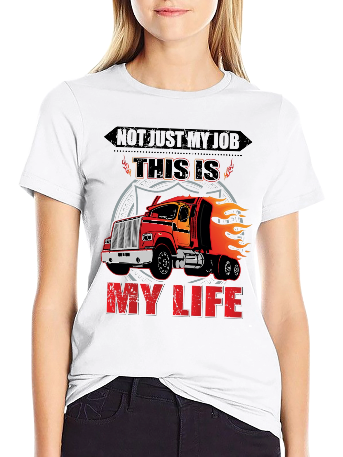 Truckers Life T-Shirt - This Is My Life Design