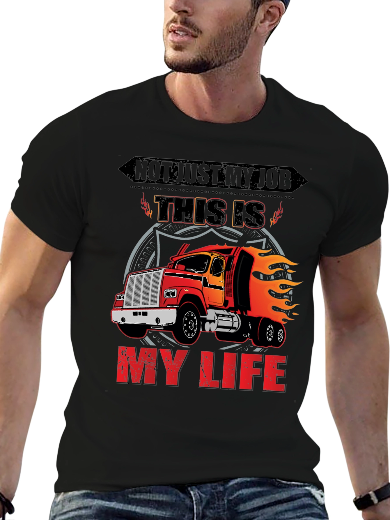 Truckers Life T-Shirt - This Is My Life Design
