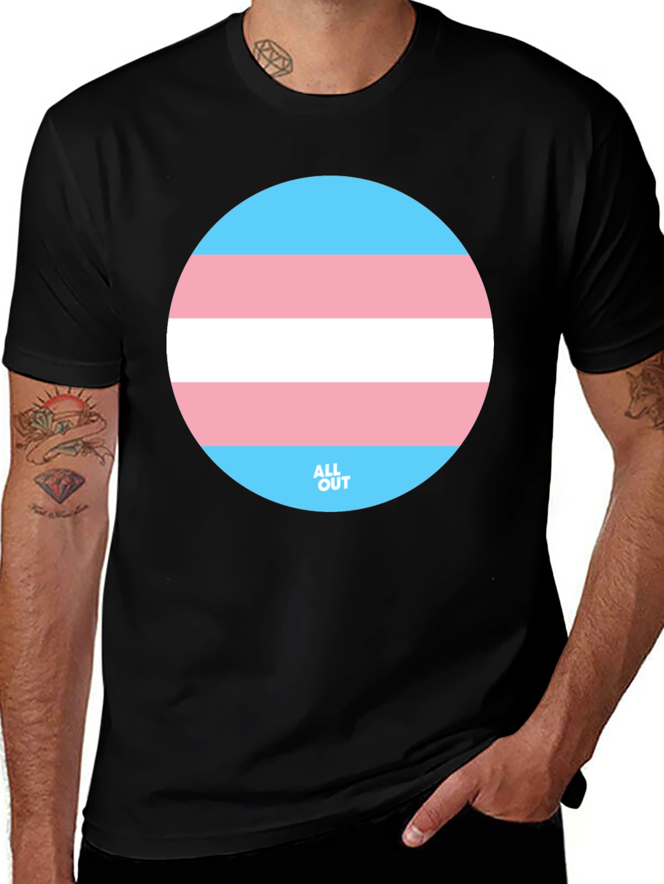 Transgender Pride T-Shirt - Round Flag Graphic