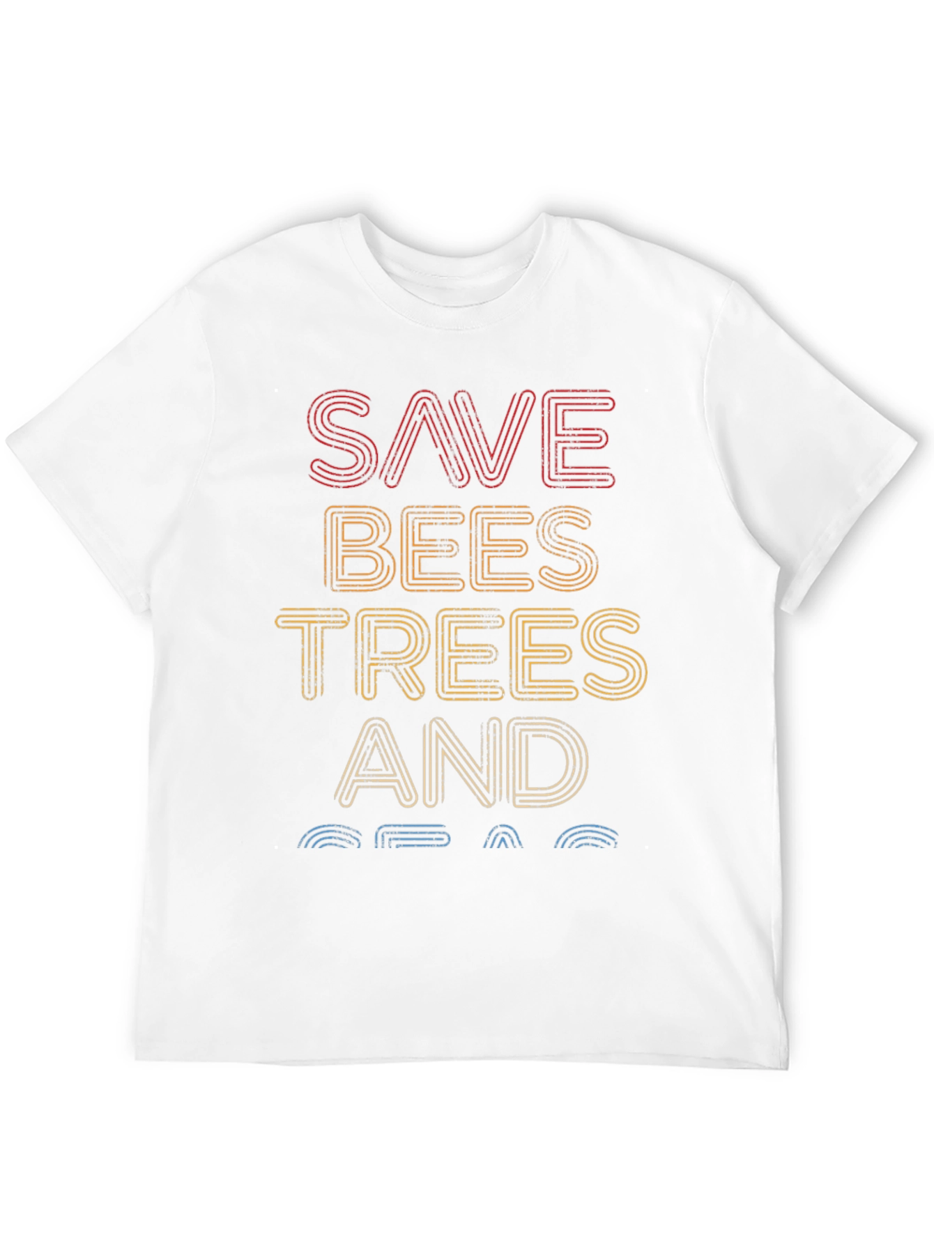 Save Bees Trees and Seas Graphic Tee - Black