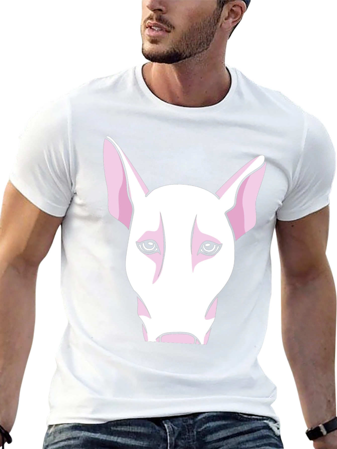 Bull Terrier Head Graphic Tee - Black