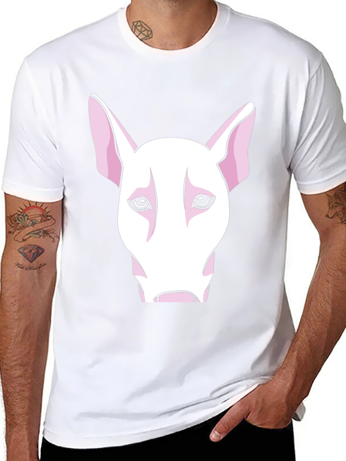 Bull Terrier Head Graphic Tee - Black