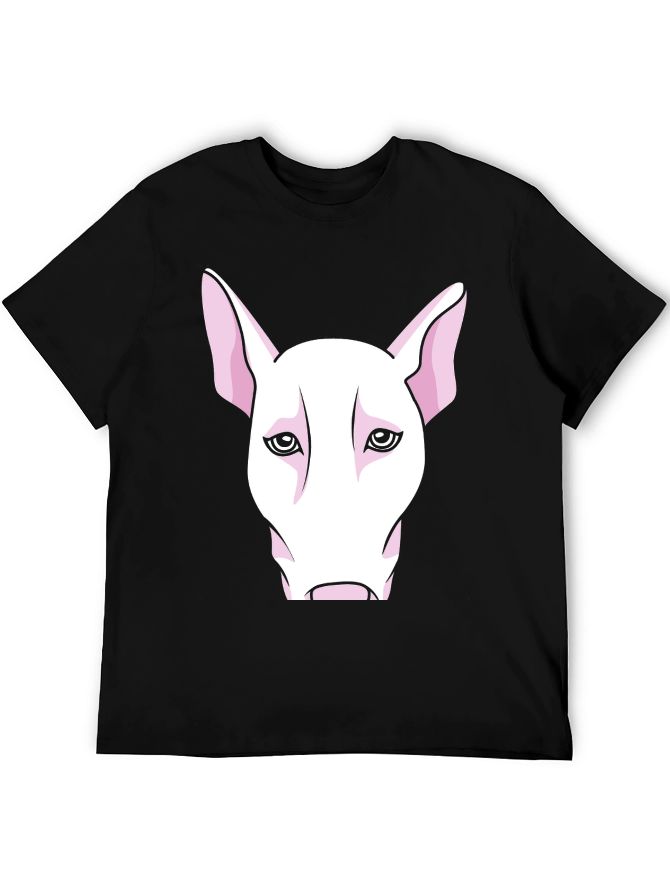 Bull Terrier Head Graphic Tee - Black