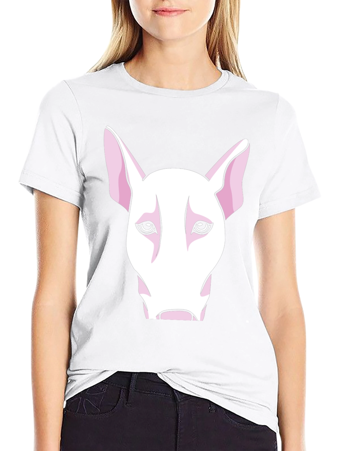 Bull Terrier Head Graphic Tee - Black