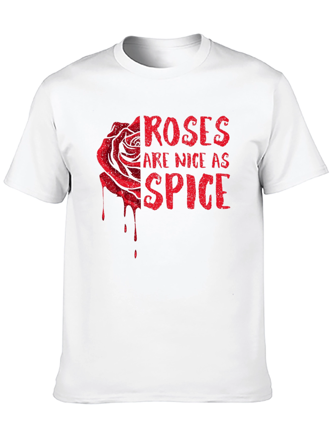 Roses Are Nice As Spice Black Graphic T-Shirt