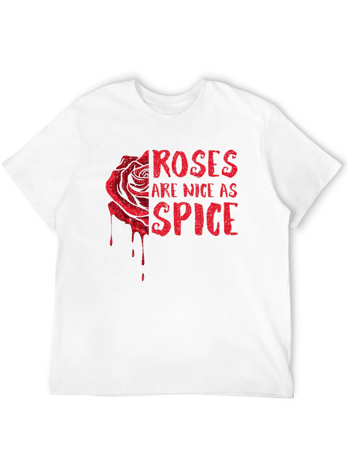 Roses Are Nice As Spice Black Graphic T-Shirt