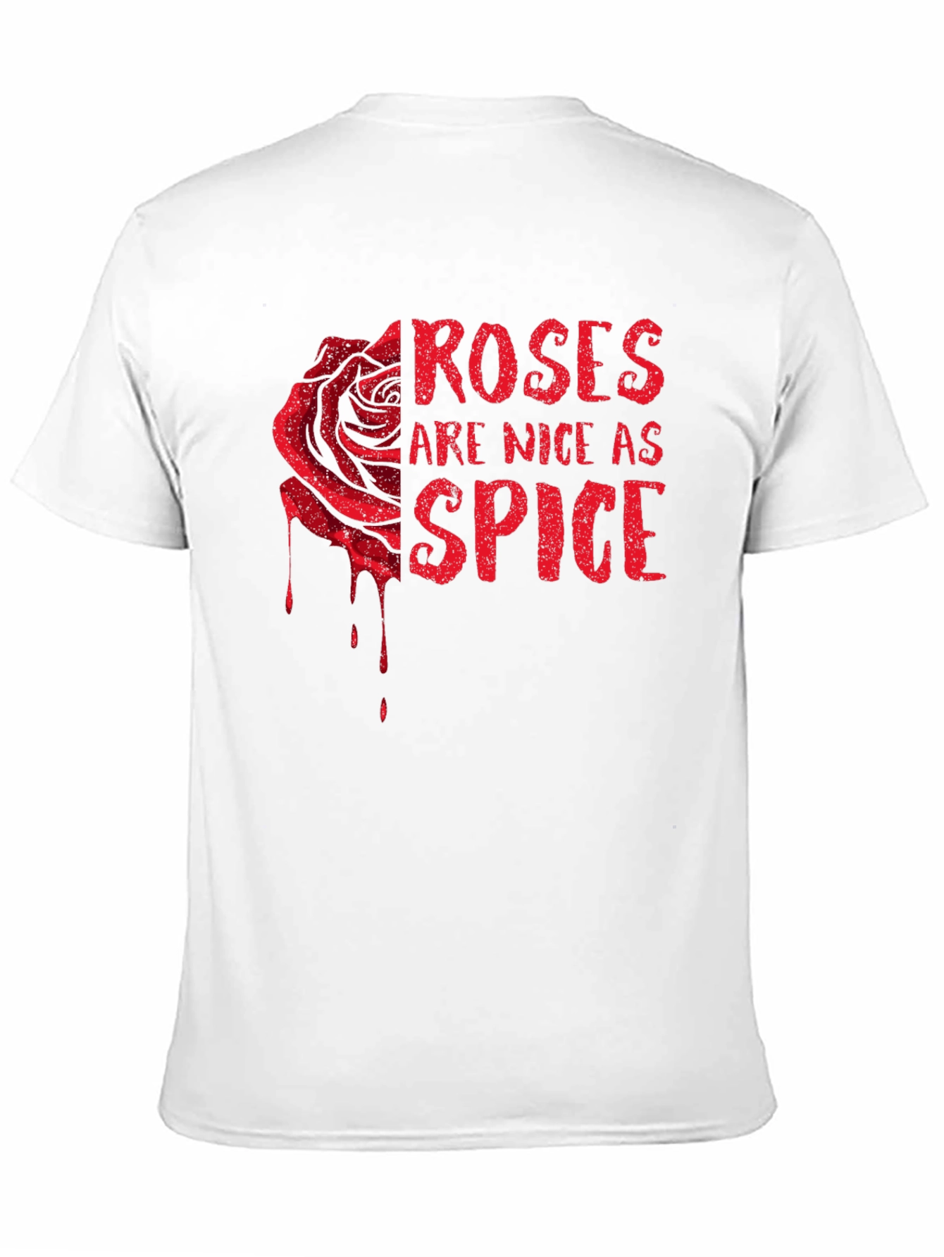 Roses Are Nice As Spice Black Graphic T-Shirt