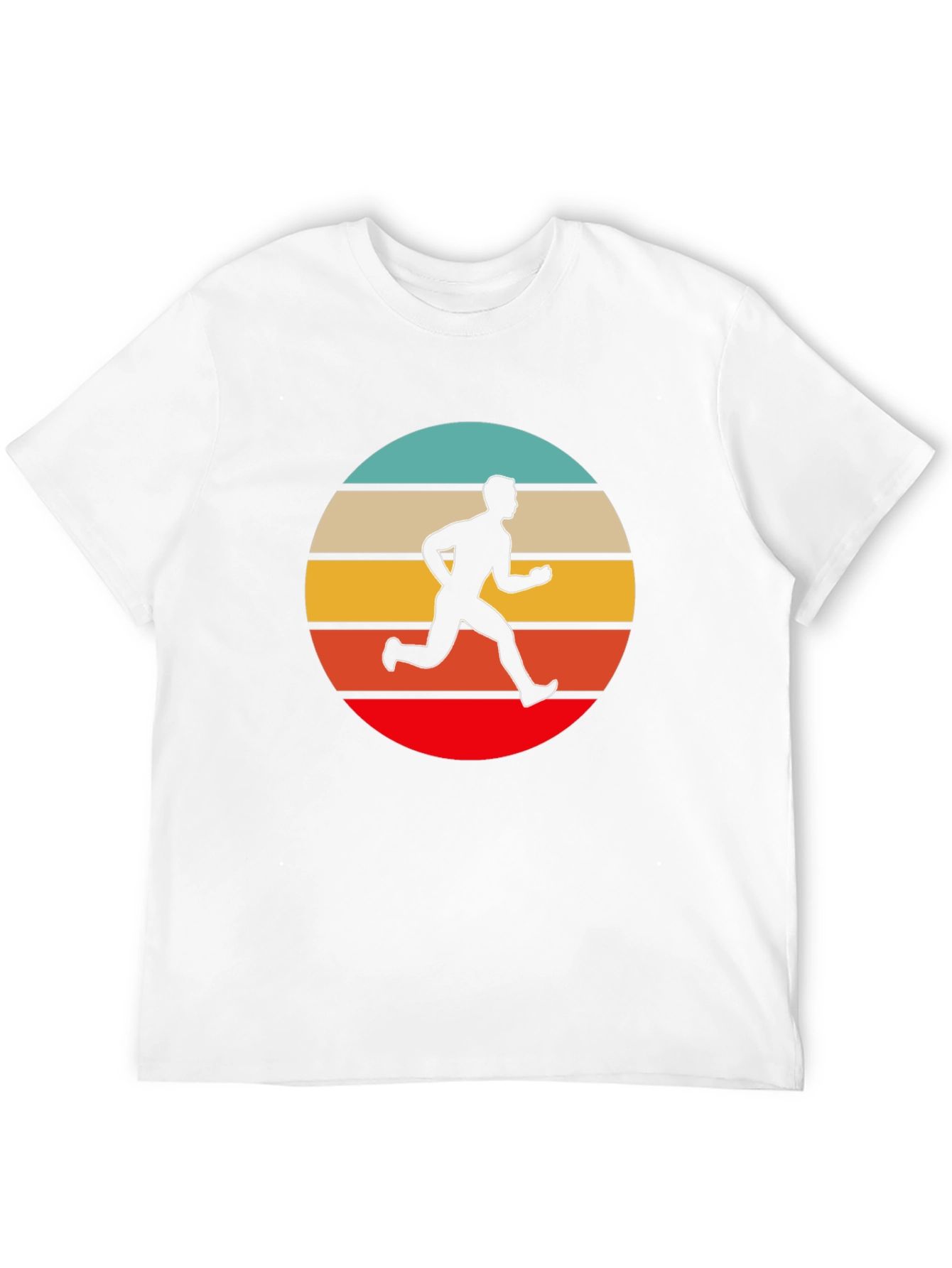 Retro Runner Graphic Tee - Black Cotton T-Shirt