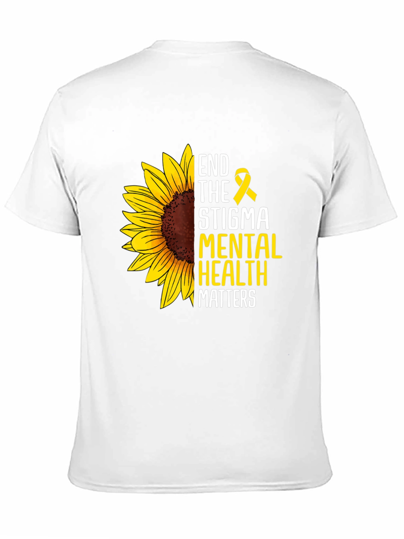 End the Stigma Mental Health Matters Sunflower T-Shirt