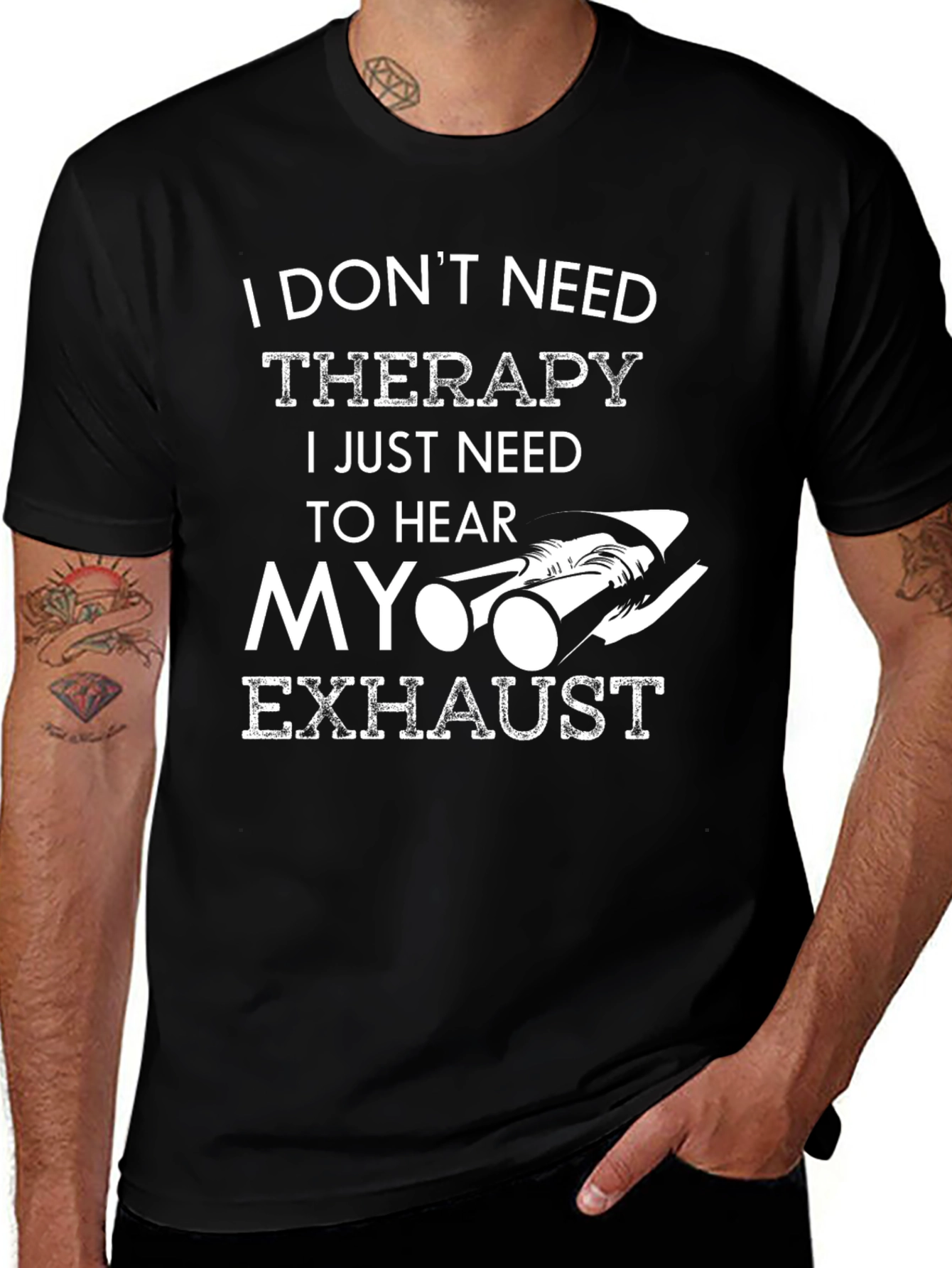 I Dont Need Therapy Exhaust Car T-Shirt