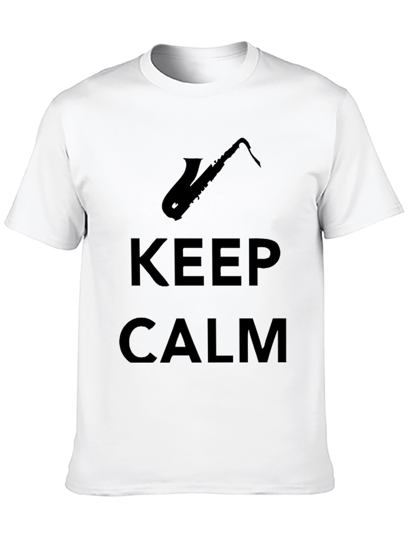 Keep Calm Saxophone T-Shirt - Black