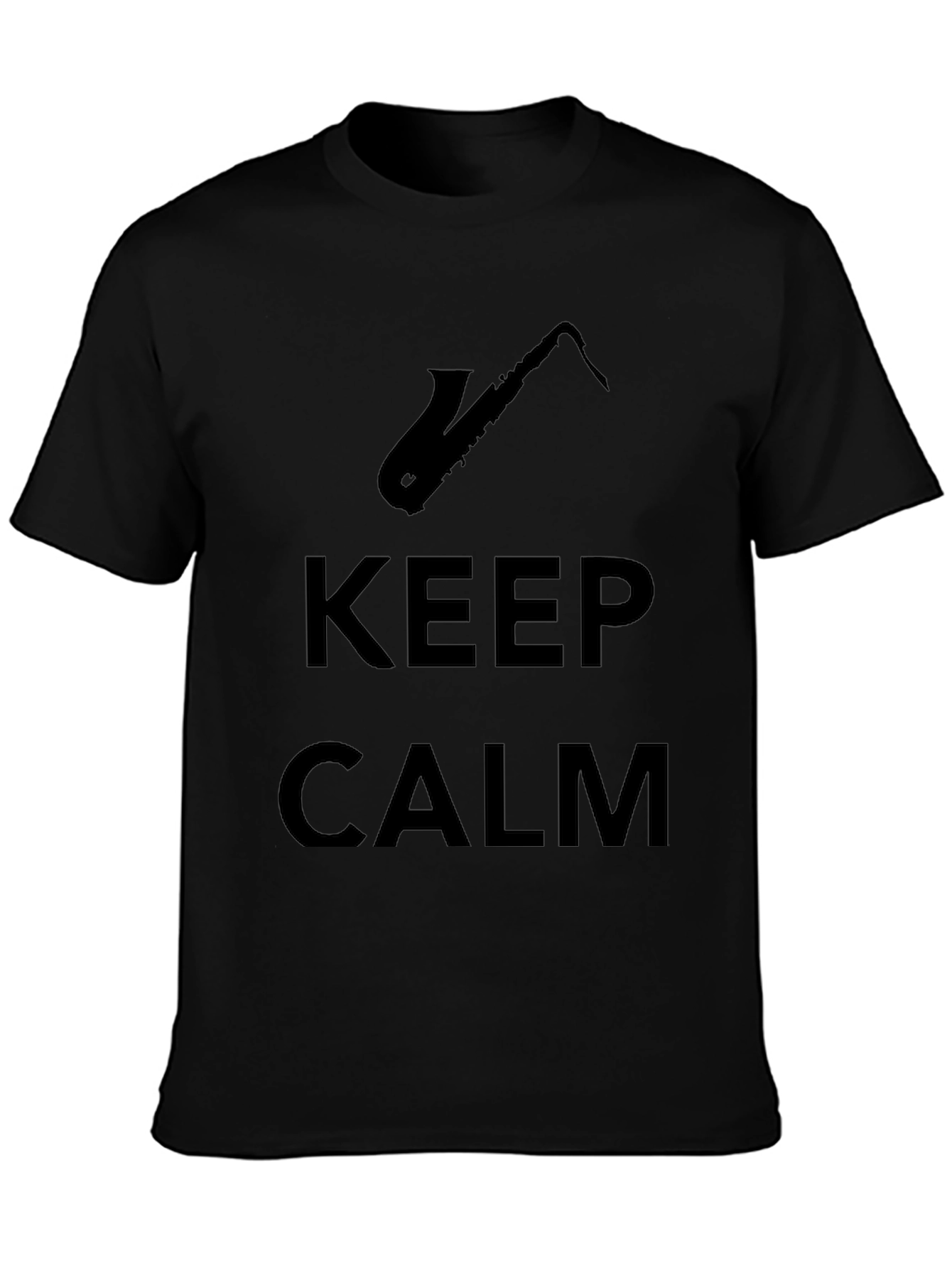 Keep Calm Saxophone T-Shirt - Black