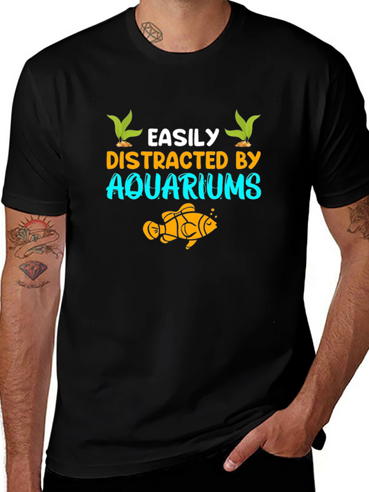 Easily Distracted by Aquariums Graphic T-Shirt