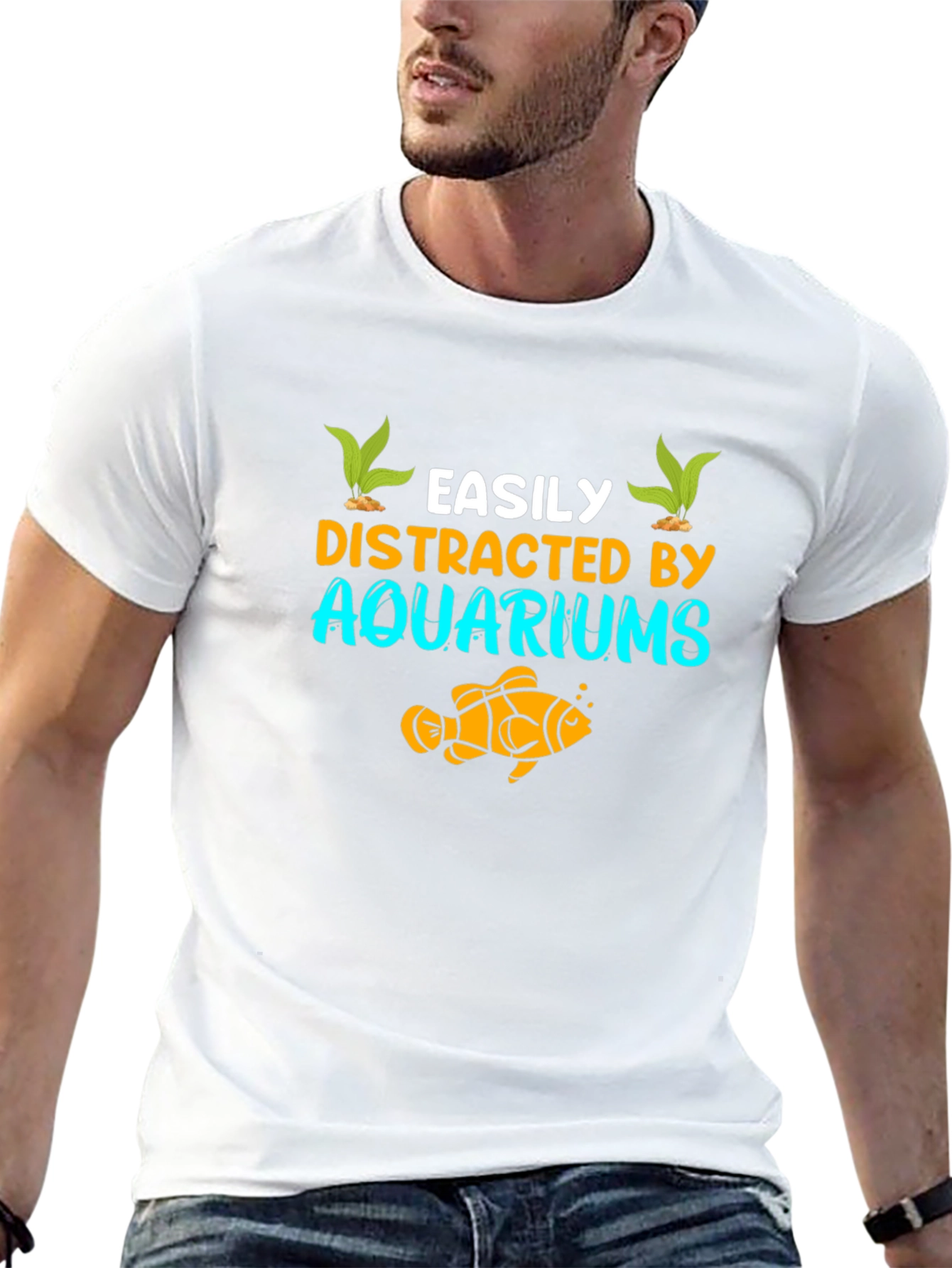 Easily Distracted by Aquariums Graphic T-Shirt