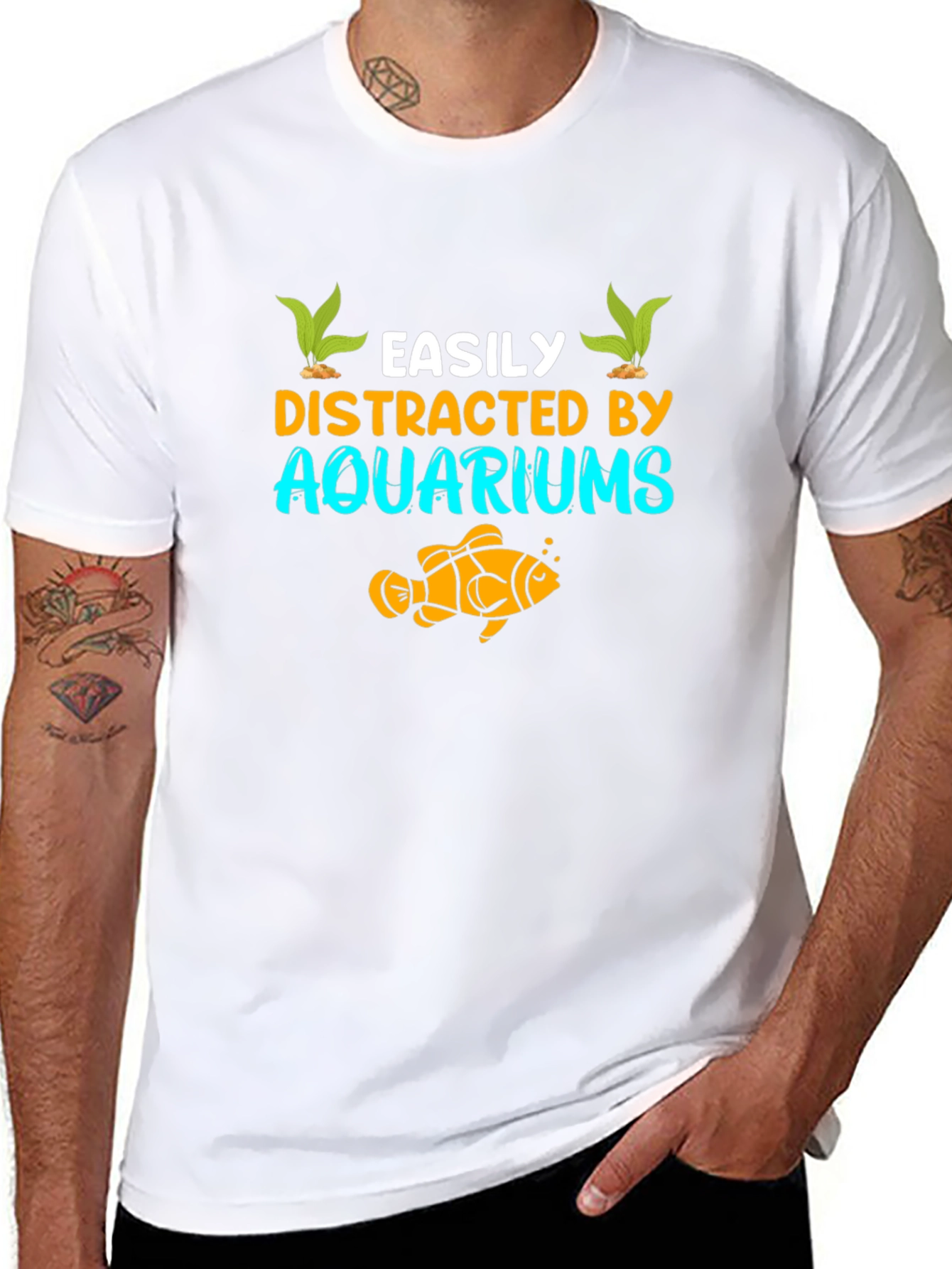 Easily Distracted by Aquariums Graphic T-Shirt