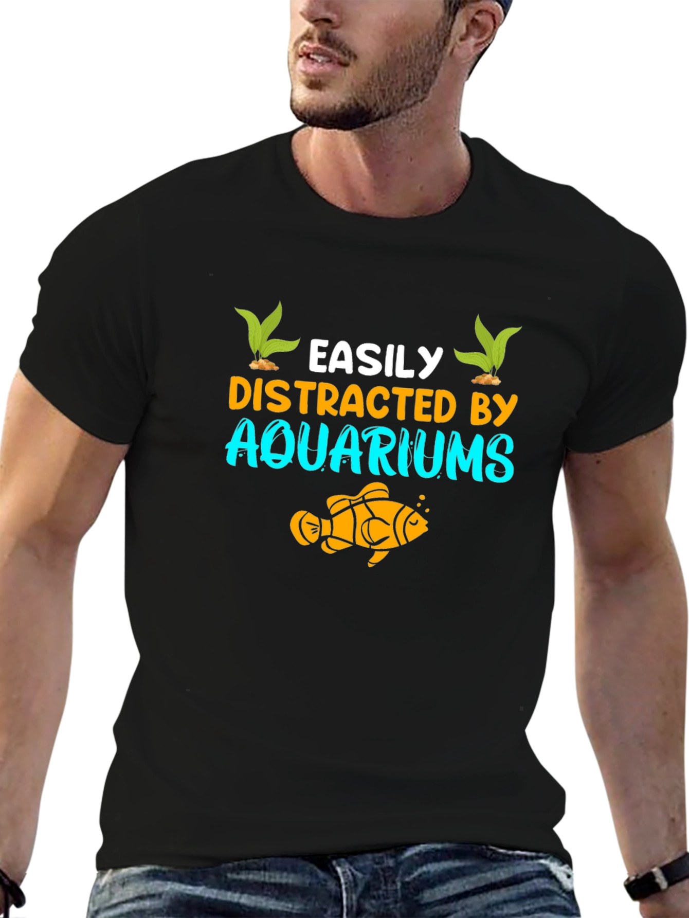 Easily Distracted by Aquariums Graphic T-Shirt