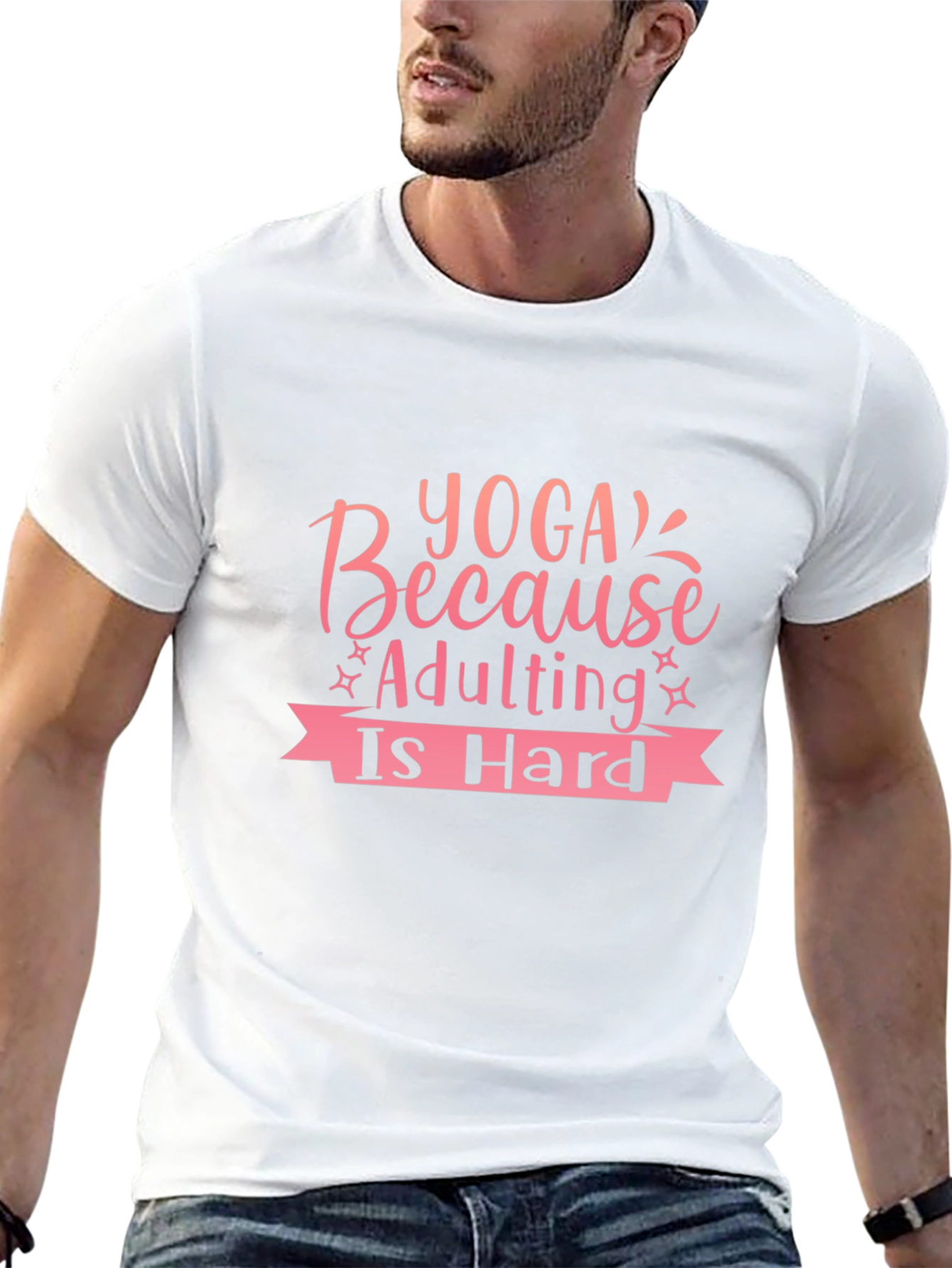 Yoga Because Adulting Is Hard T-Shirt